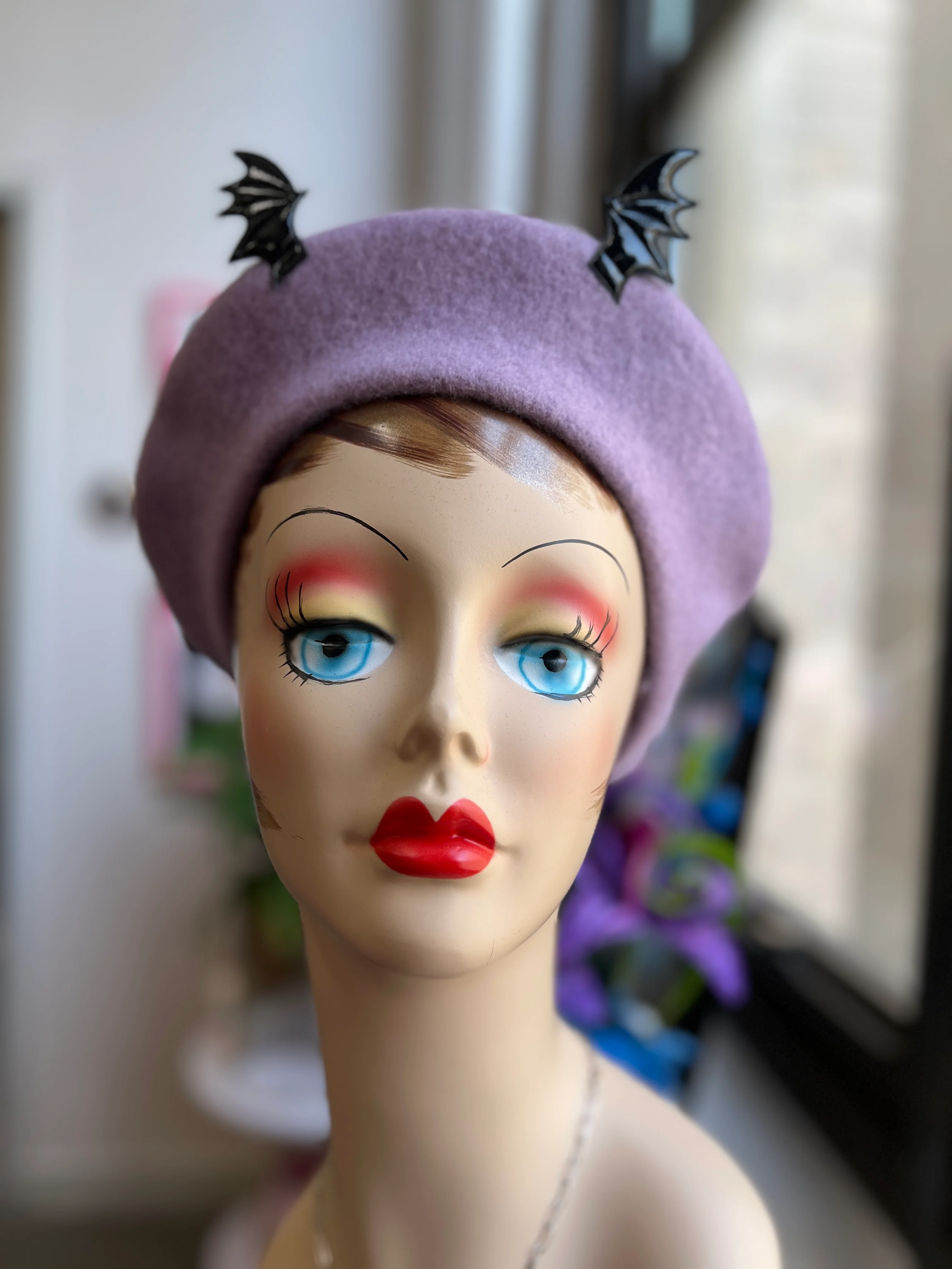 Batty Beret in Lavender from Blessed By Lilith - Image 2