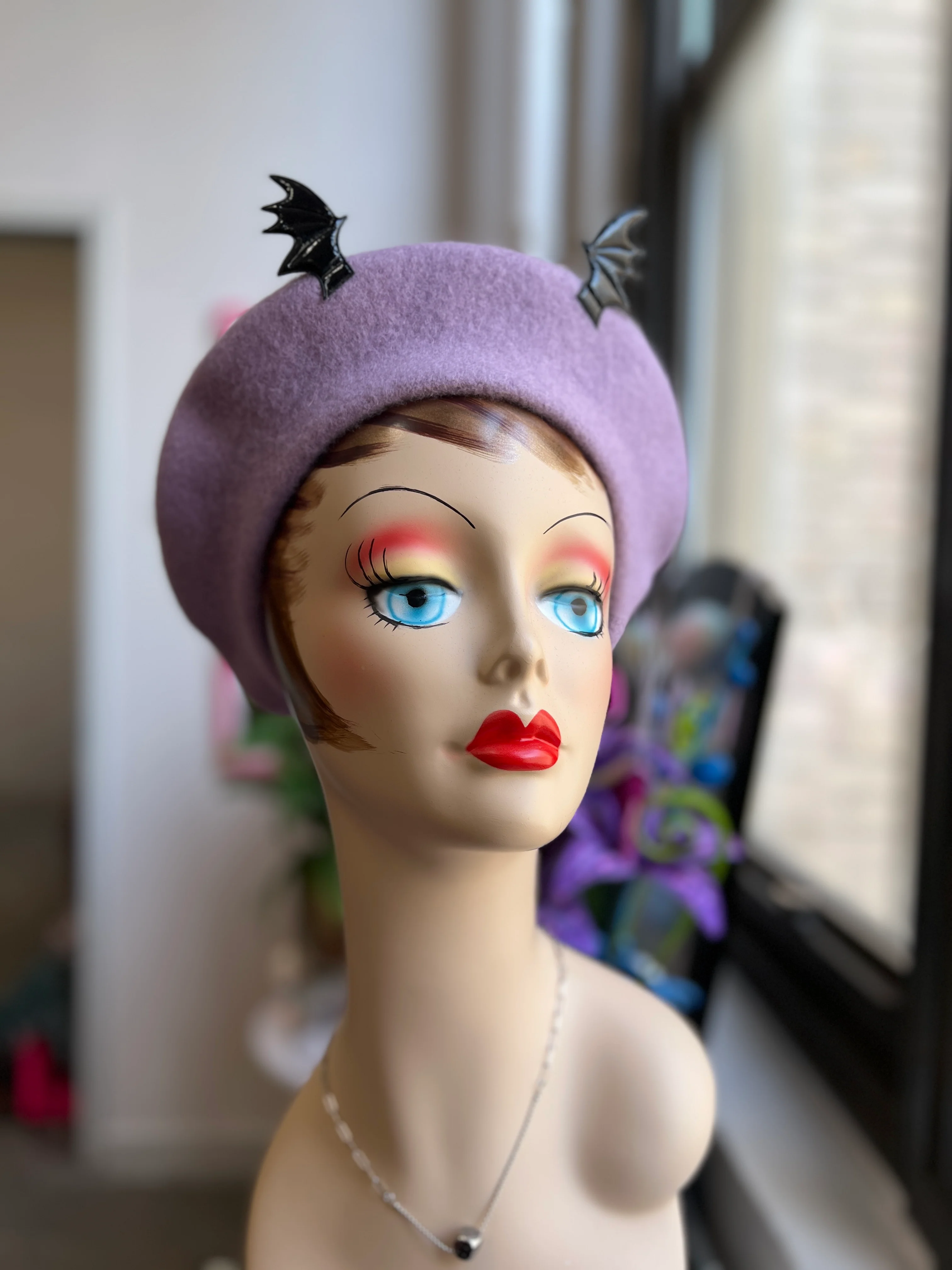 Batty Beret in Lavender from Blessed By Lilith - Image 3