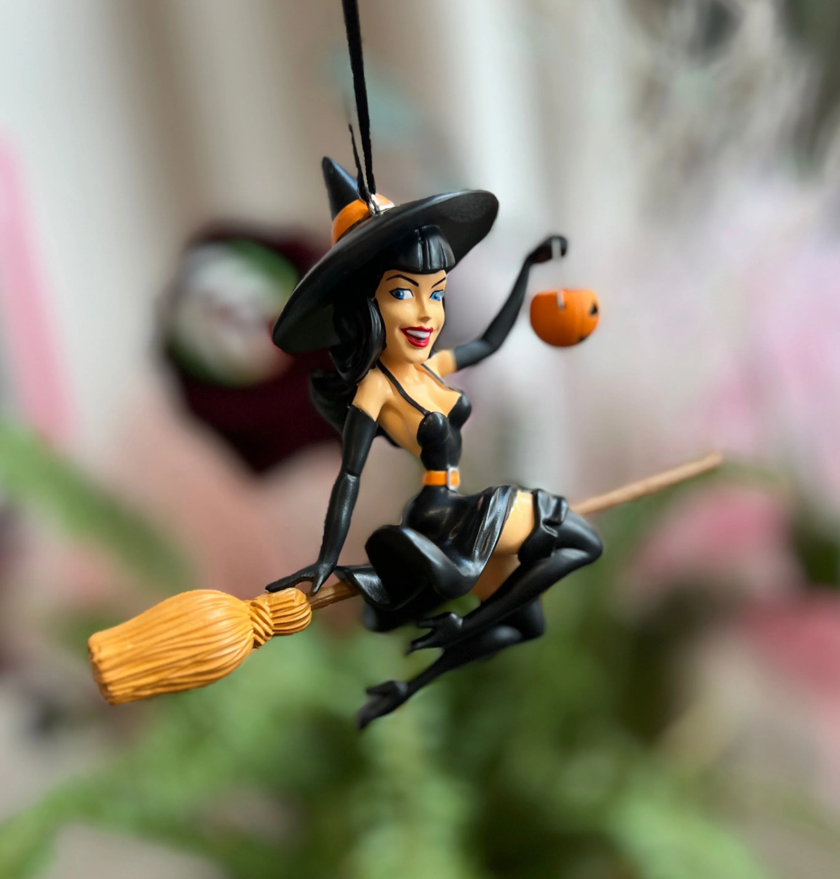 Bettie Page Witch Ornament - Midnight Ride by Retro a Go Go - Image 5