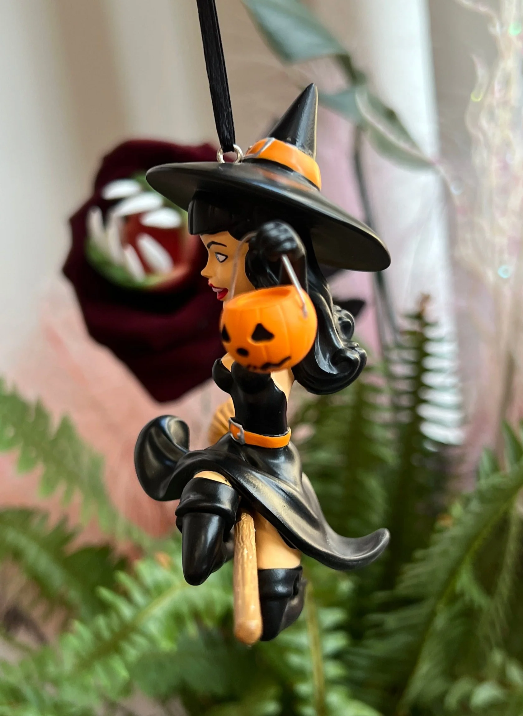 Bettie Page Witch Ornament - Midnight Ride by Retro a Go Go - Image 7