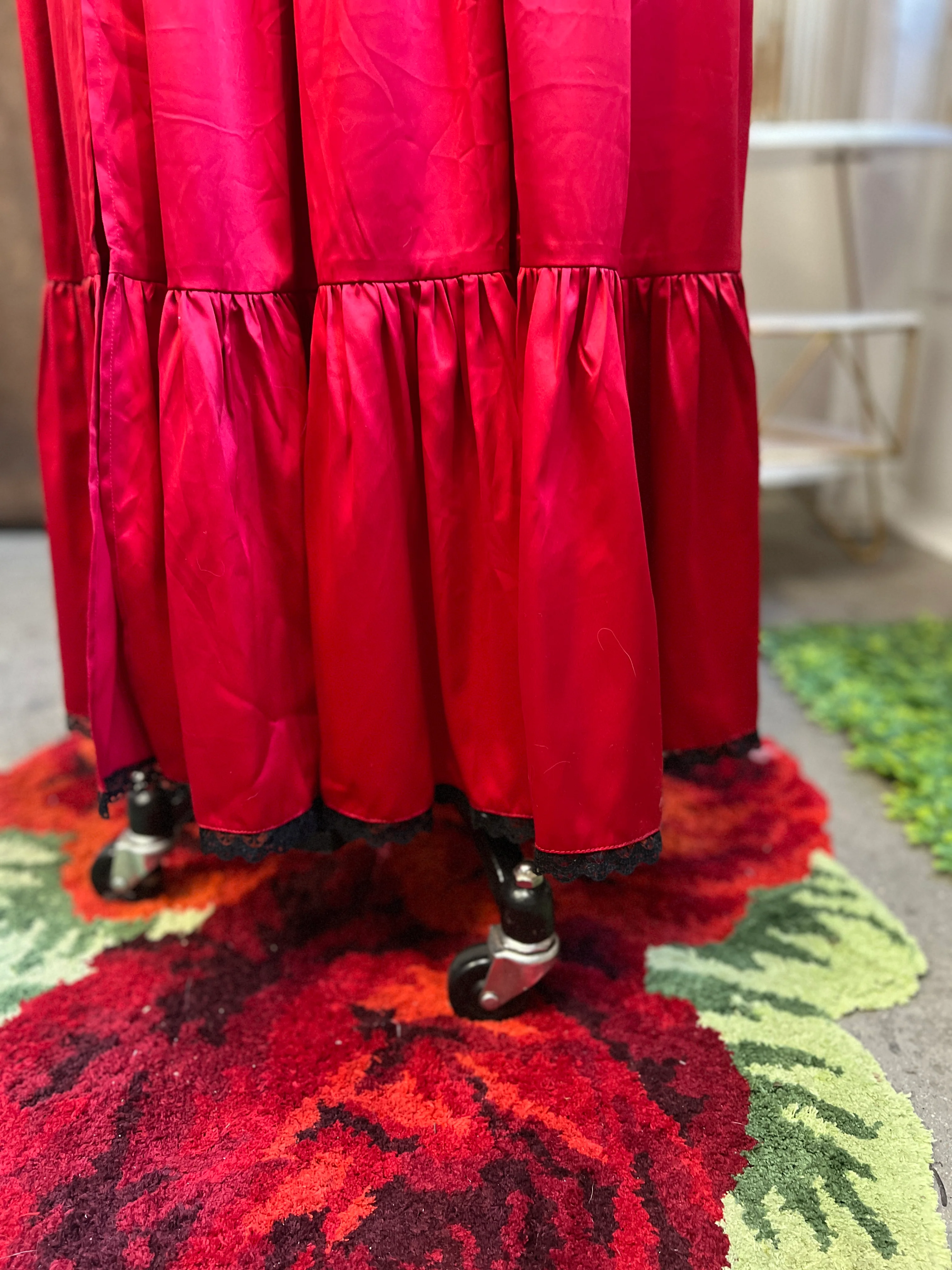 Cosette Maxi Dress in Crimson Red - Image 5