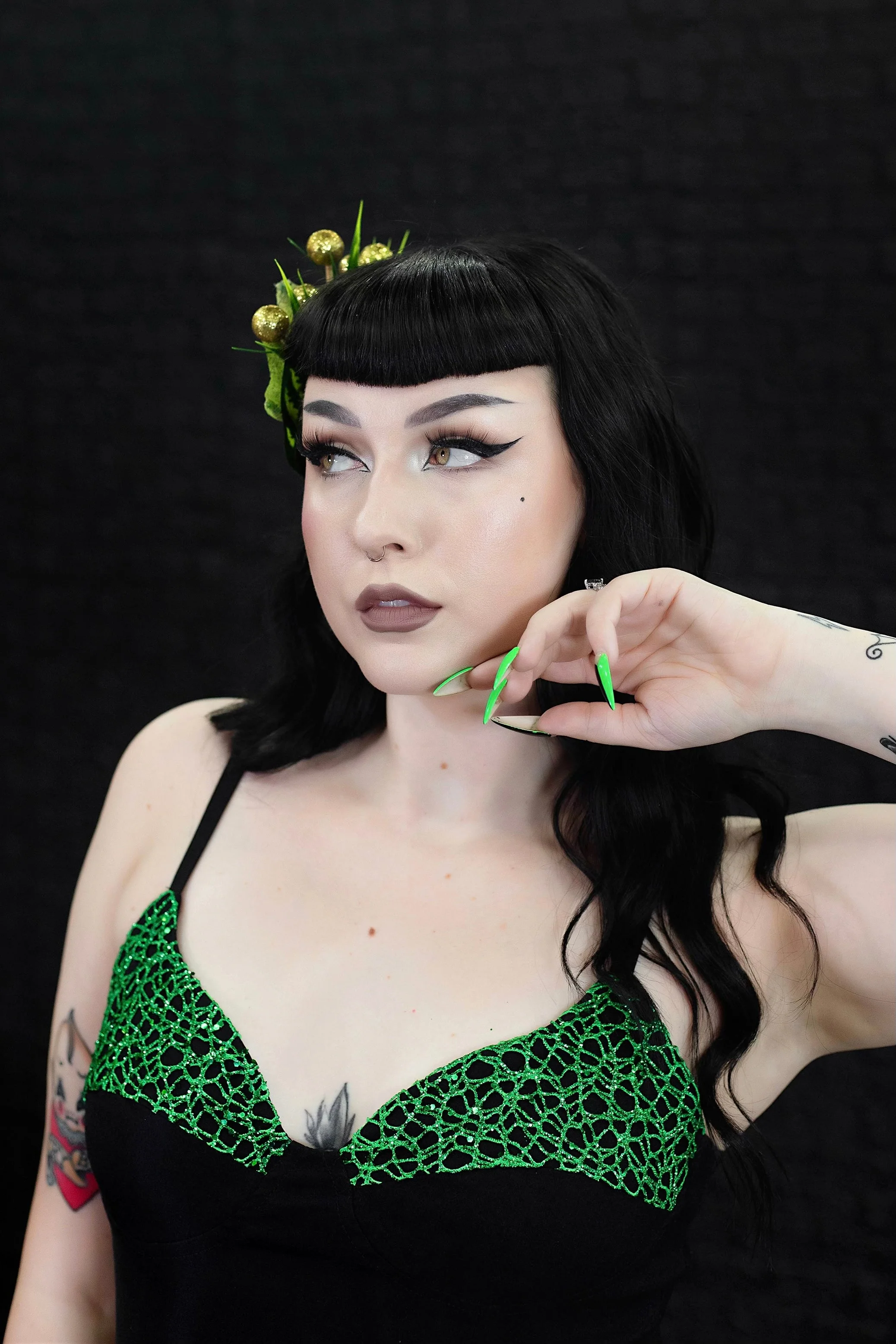 Weasel Wear Creature Sparkle Dress in Green - Image 7