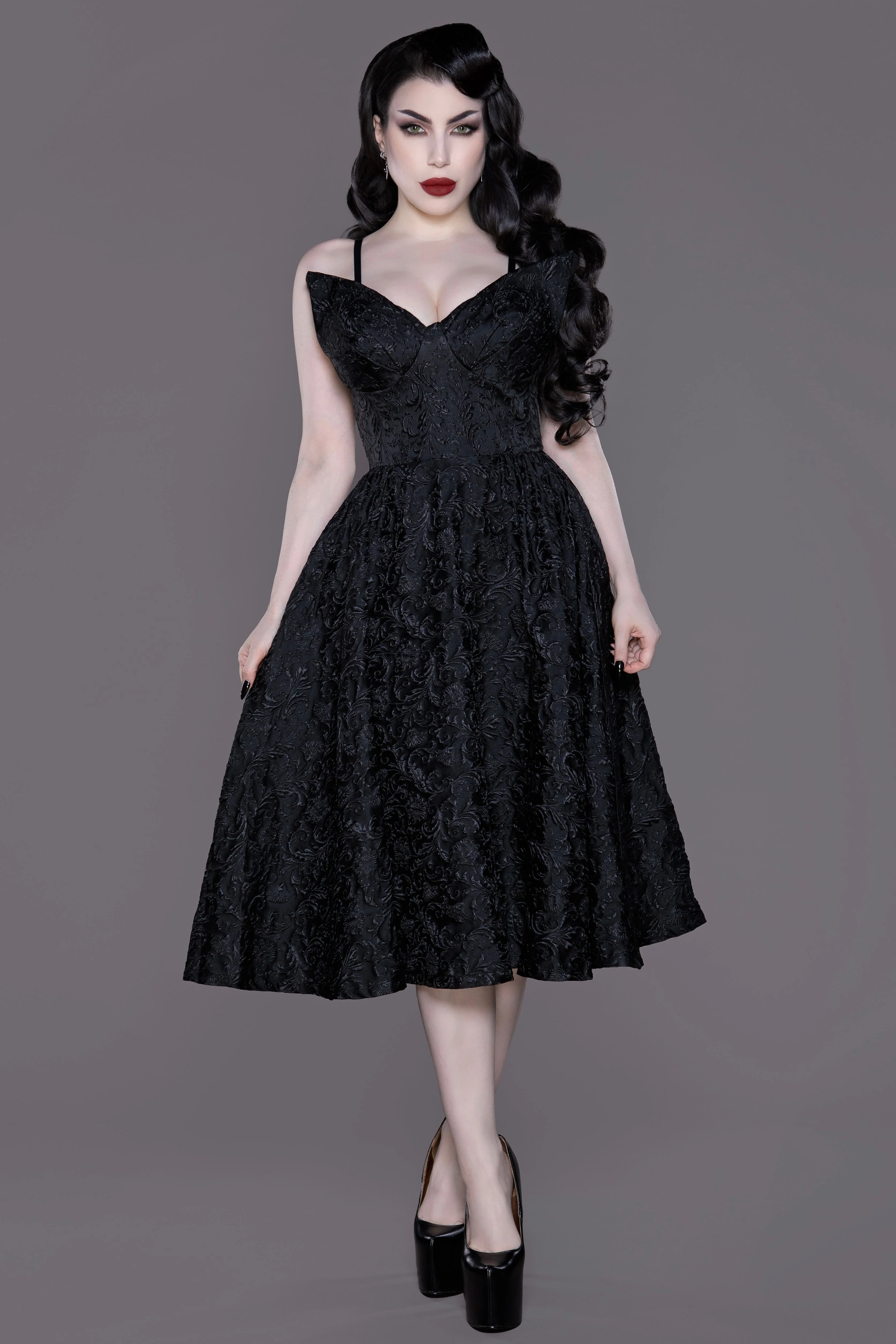 Weasel Wear Dragon Damask Swing Dress