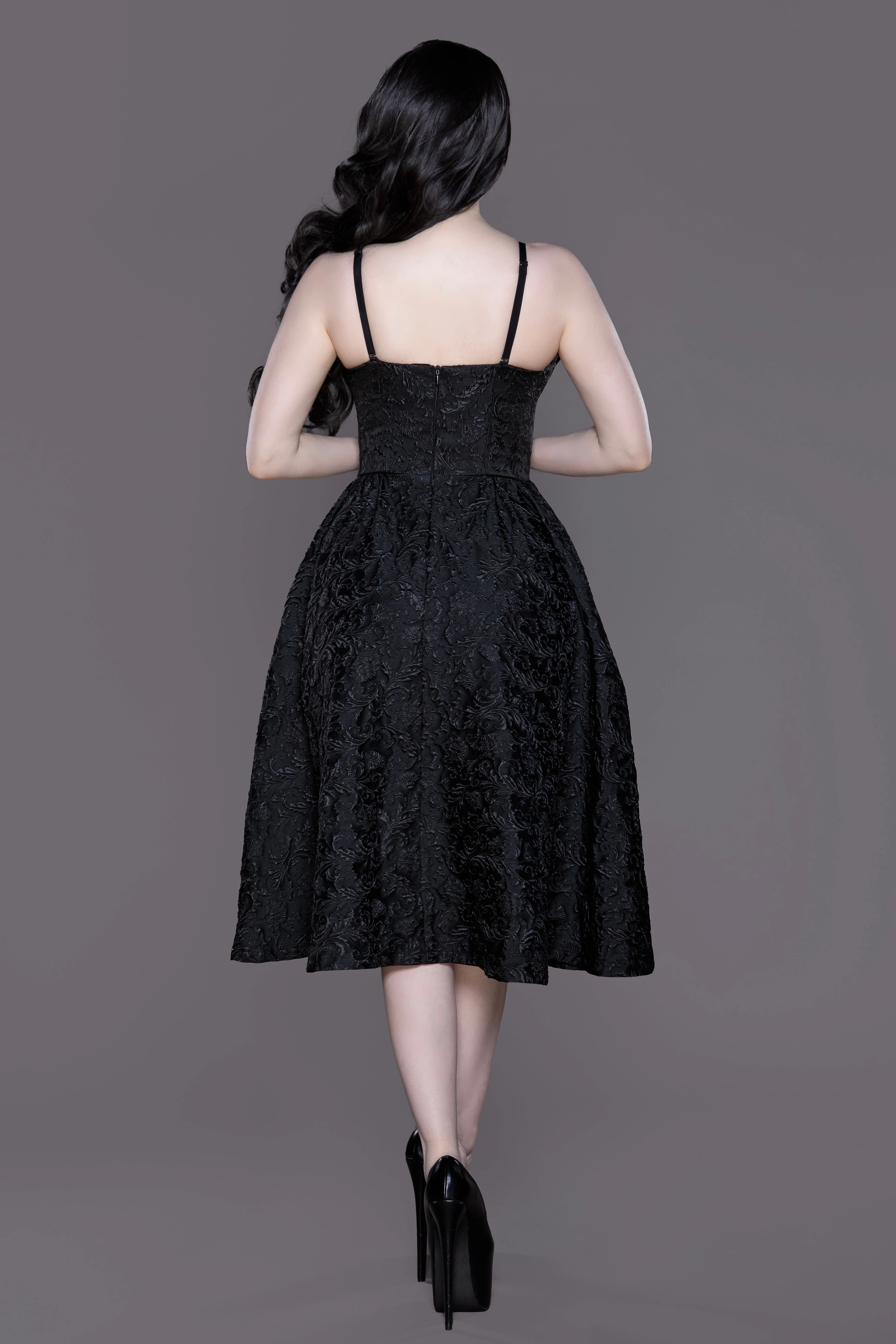 Weasel Wear Dragon Damask Swing Dress - Image 2