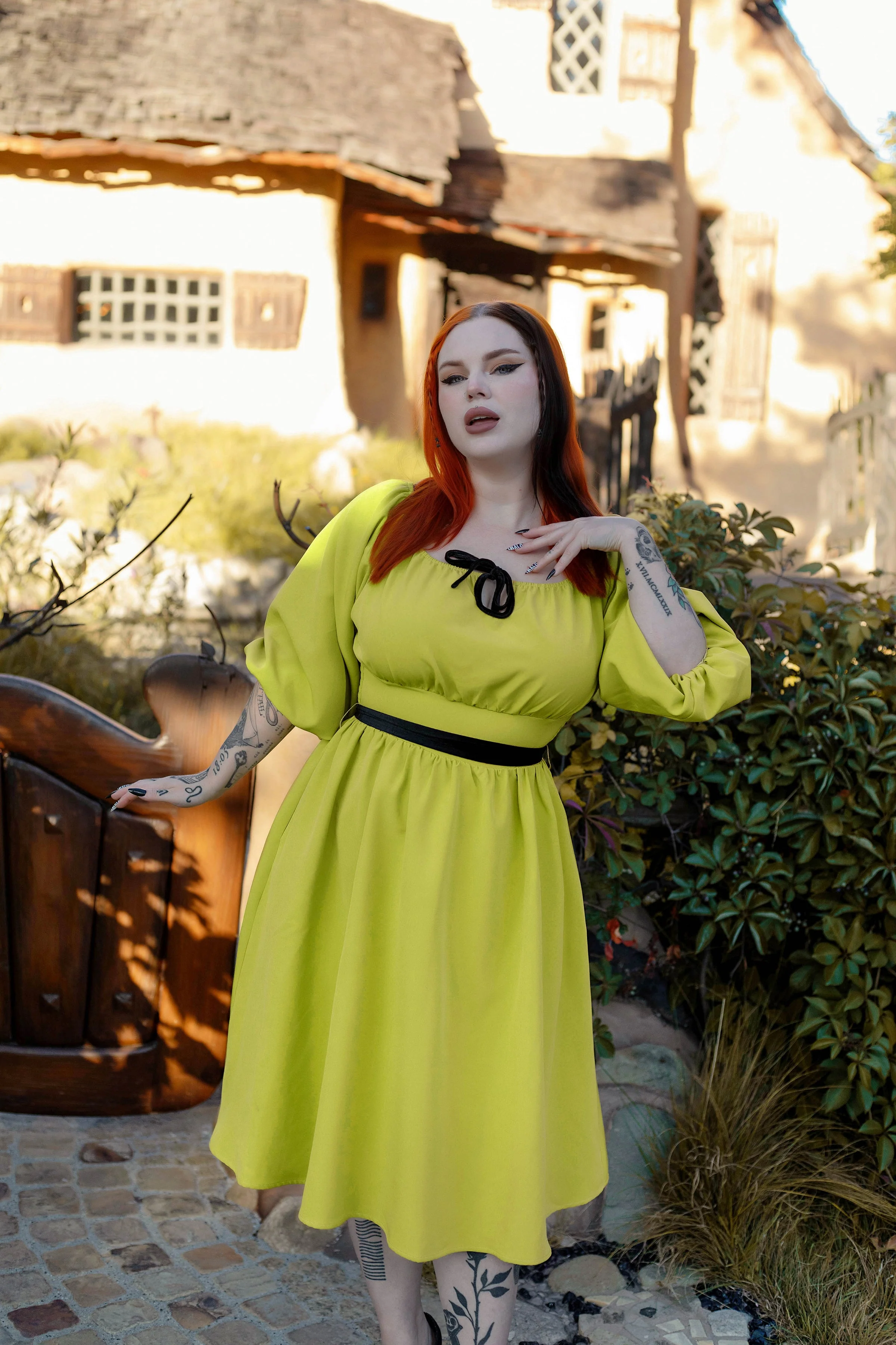 Eva Dress Chartreuse by The Oblong Box Shop - Image 3