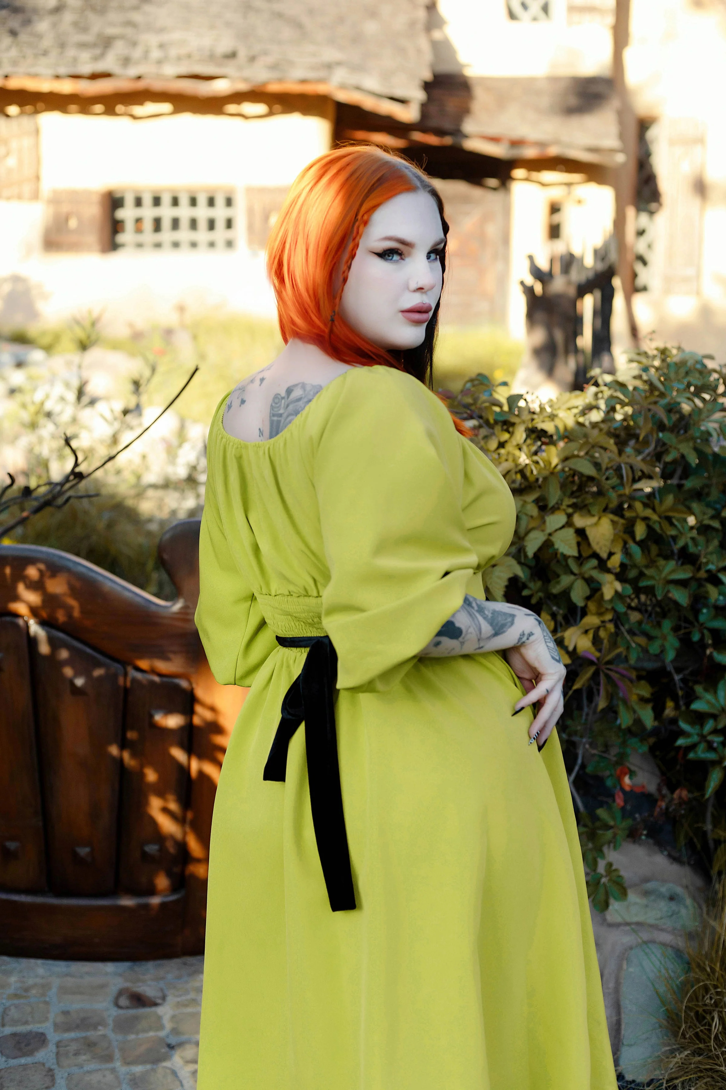 Eva Dress Chartreuse by The Oblong Box Shop - Image 7