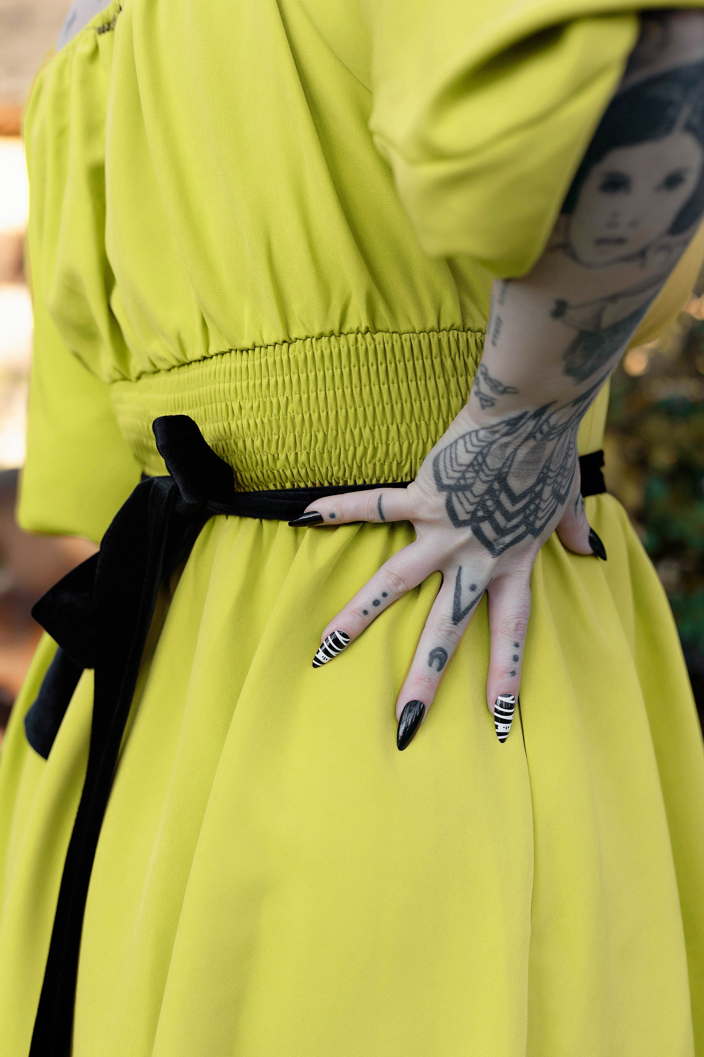 Eva Dress Chartreuse by The Oblong Box Shop - Image 8