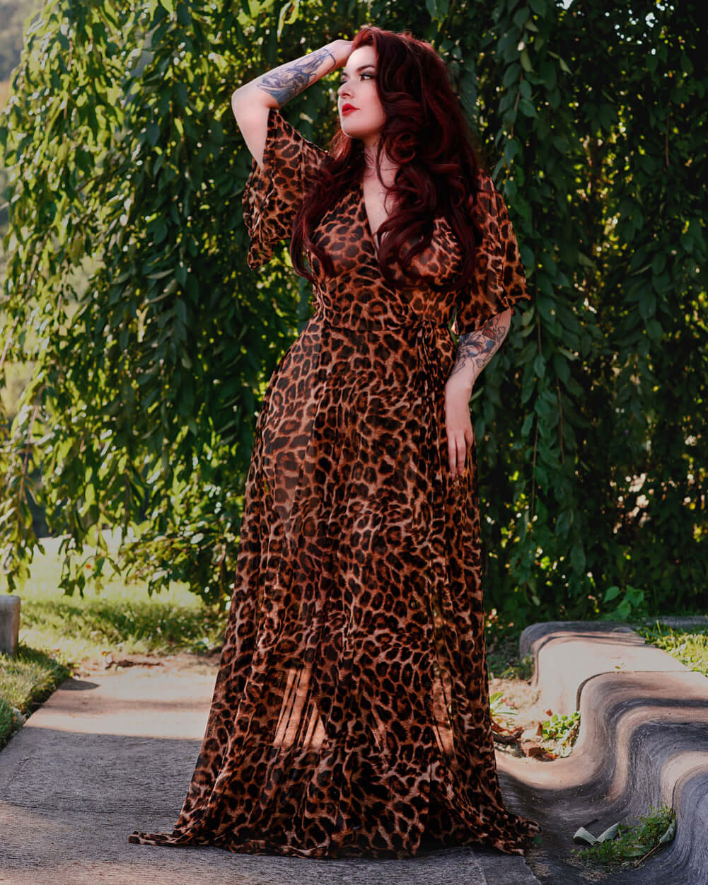 Lydia dress in Leopard Mesh - Image 3
