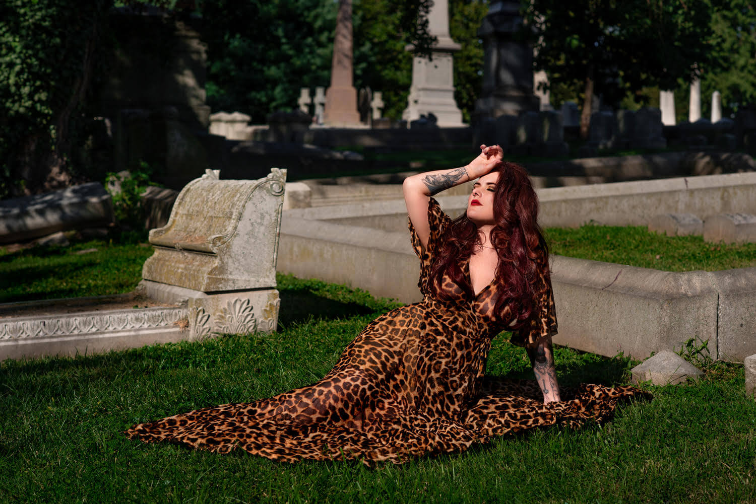 Lydia dress in Leopard Mesh - Image 5