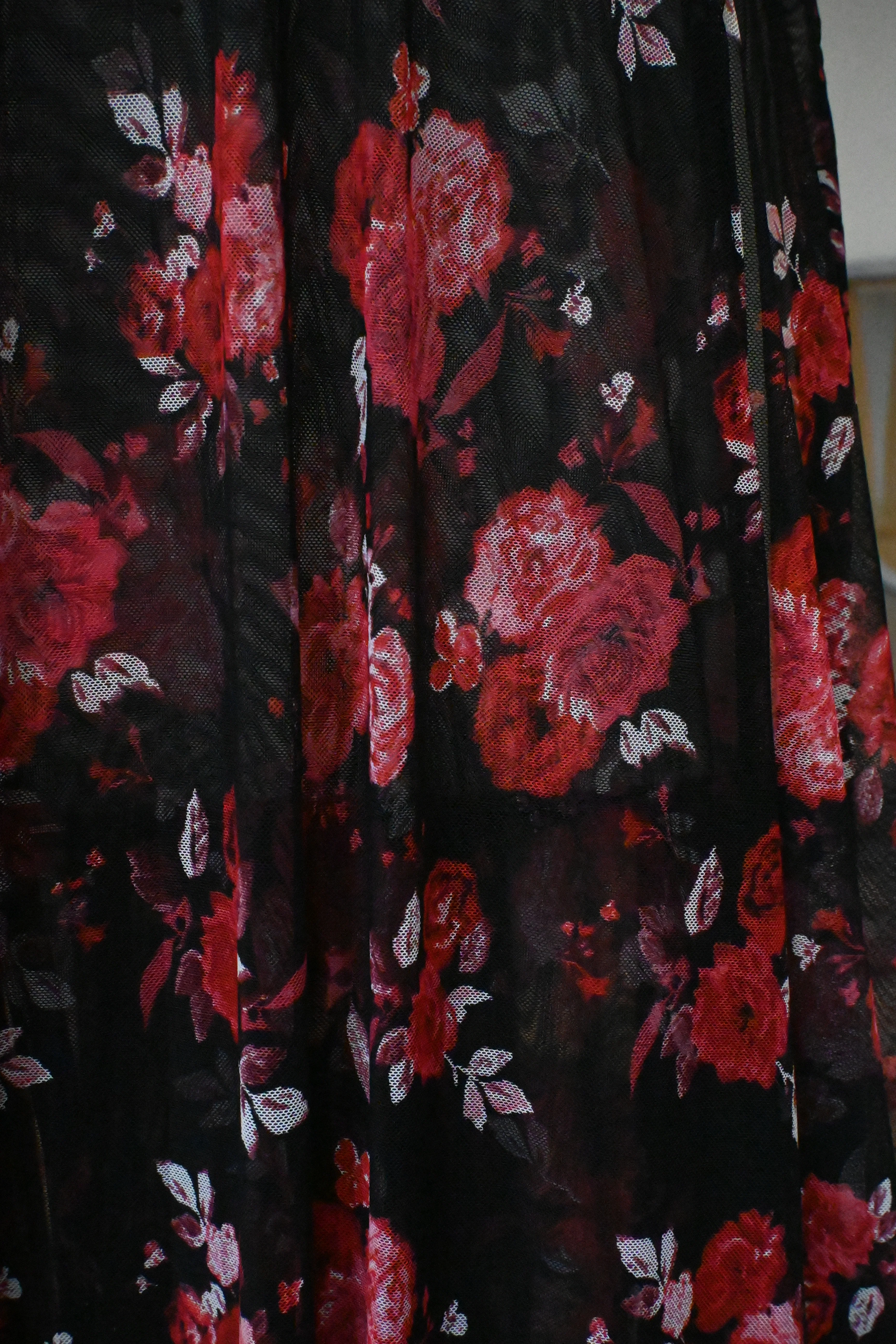 Lydia Wrap Dress in Rose Cluster Mesh - Image 4