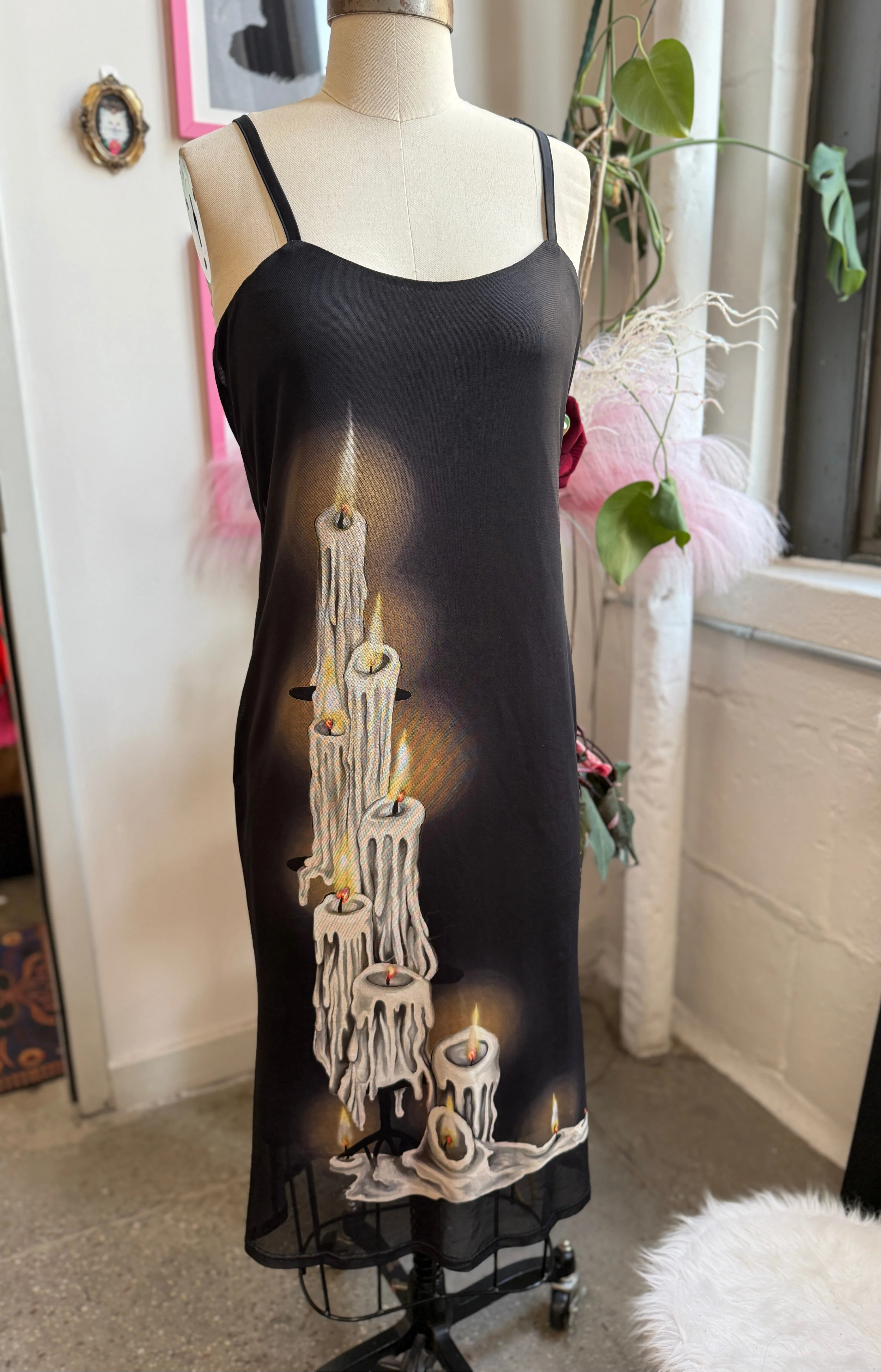 Melting Candles Mesh Wiggle Dress - Image 3