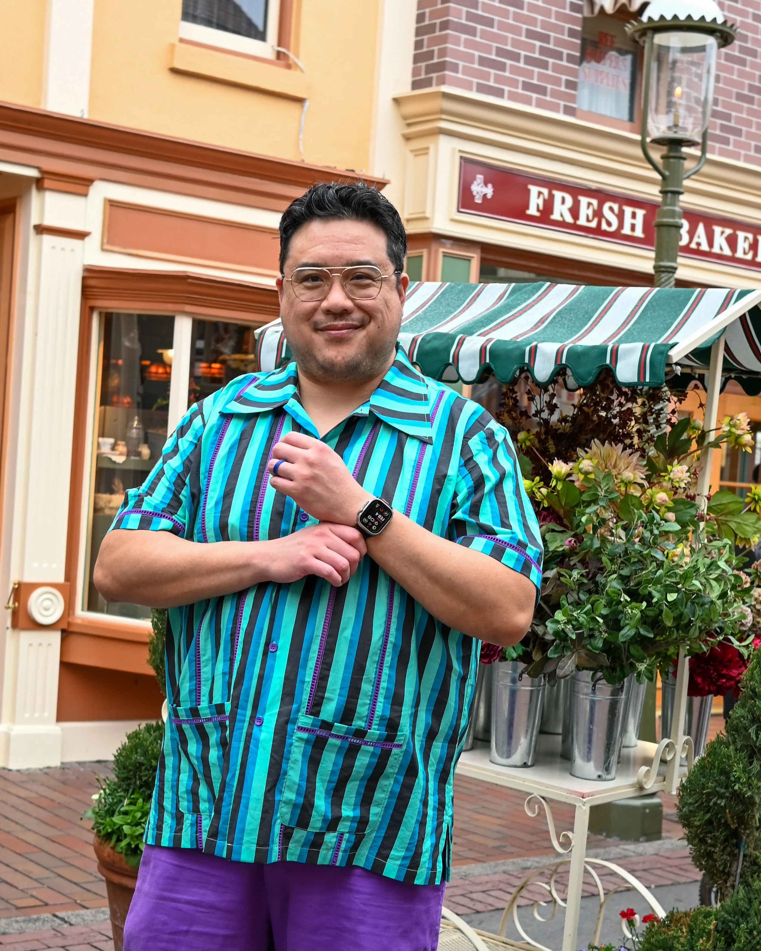 Men's Haunted House Stripe Cocktail Shirt - Image 3