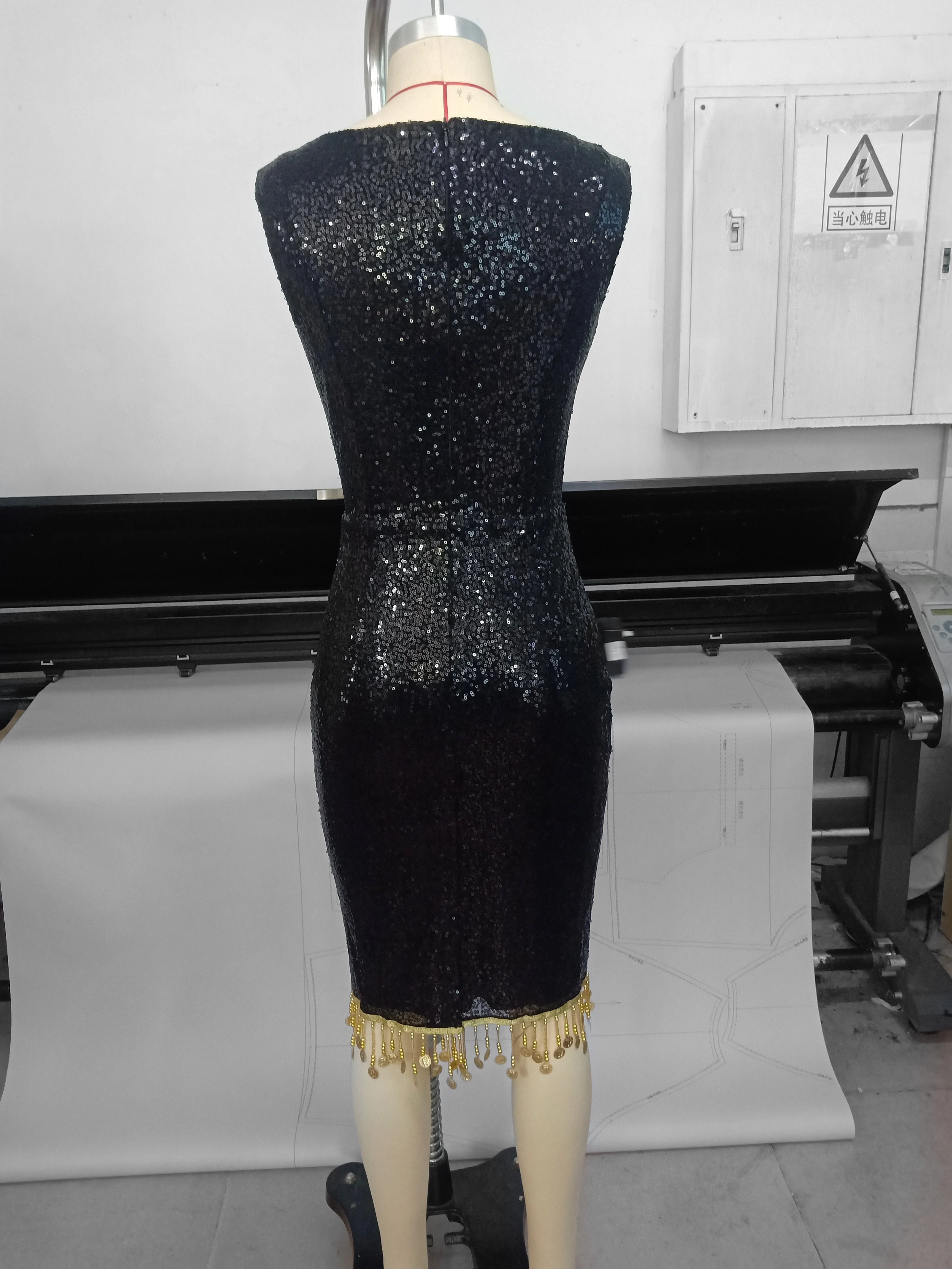 PRE ORDER Pauline Sacred Heart Sequin Wiggle Dress by Weasel Wear - Image 5