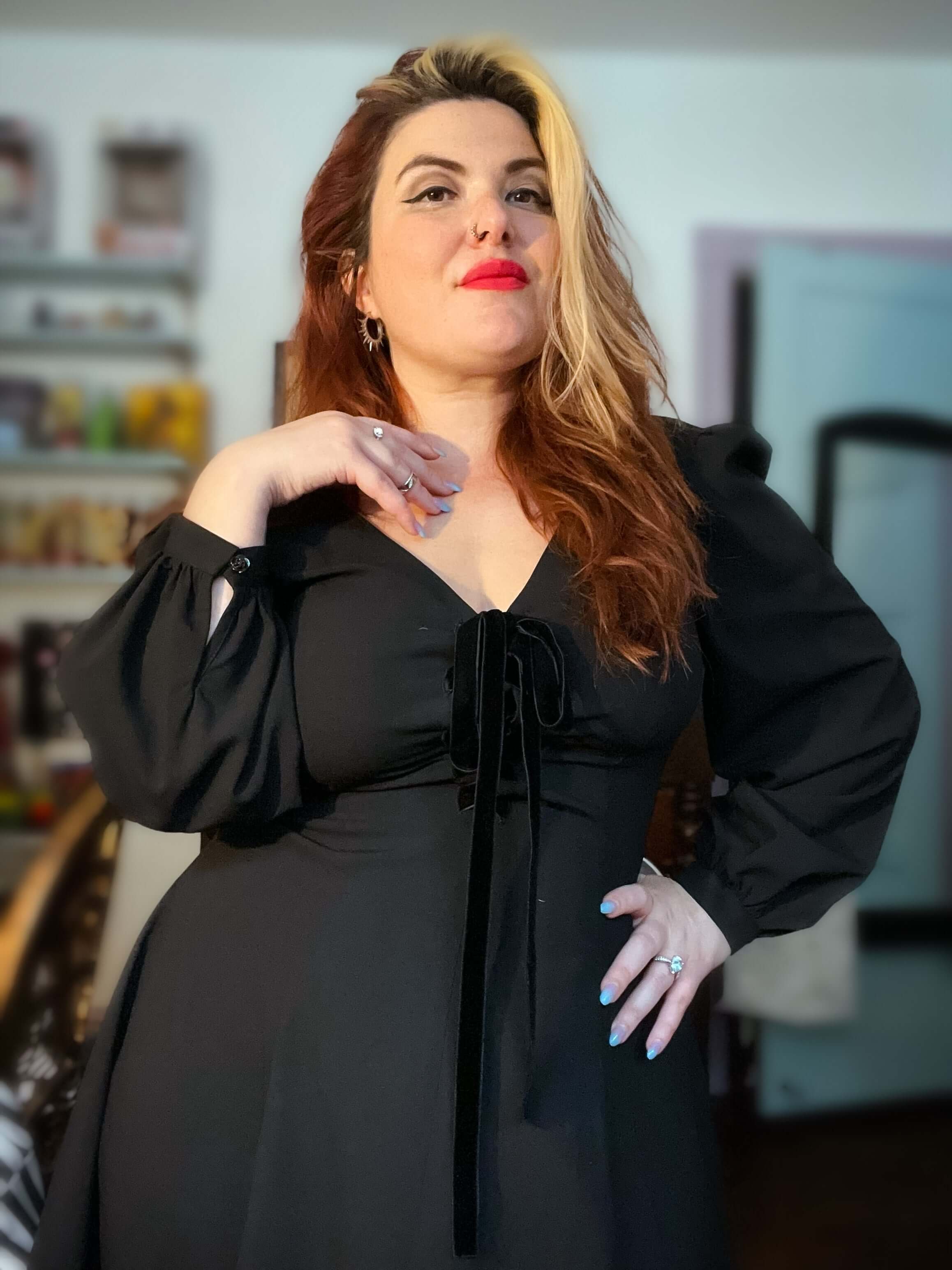 Penny dress in Black Night - Image 3