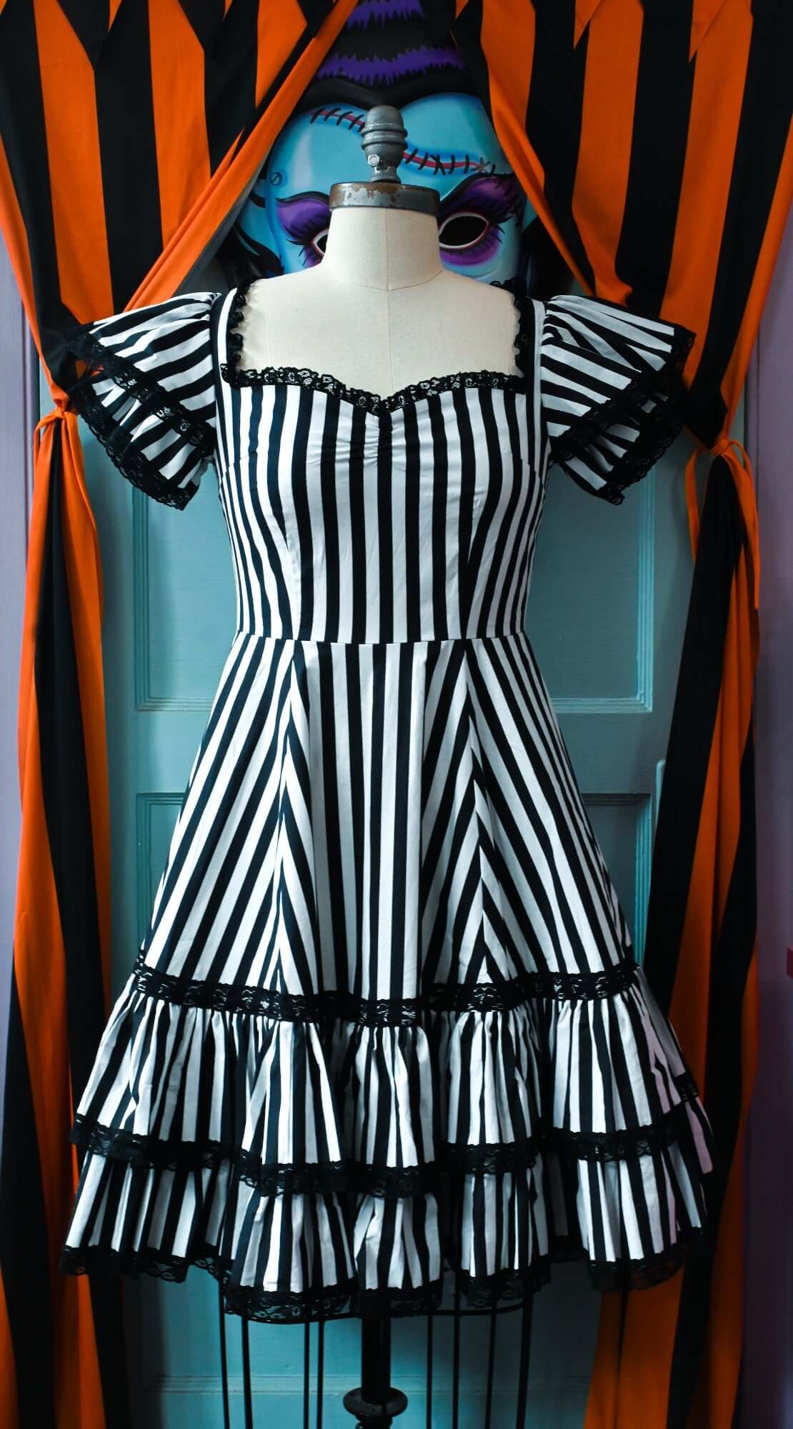 Adelaide Dress in Sandworm Stripes - Image 3