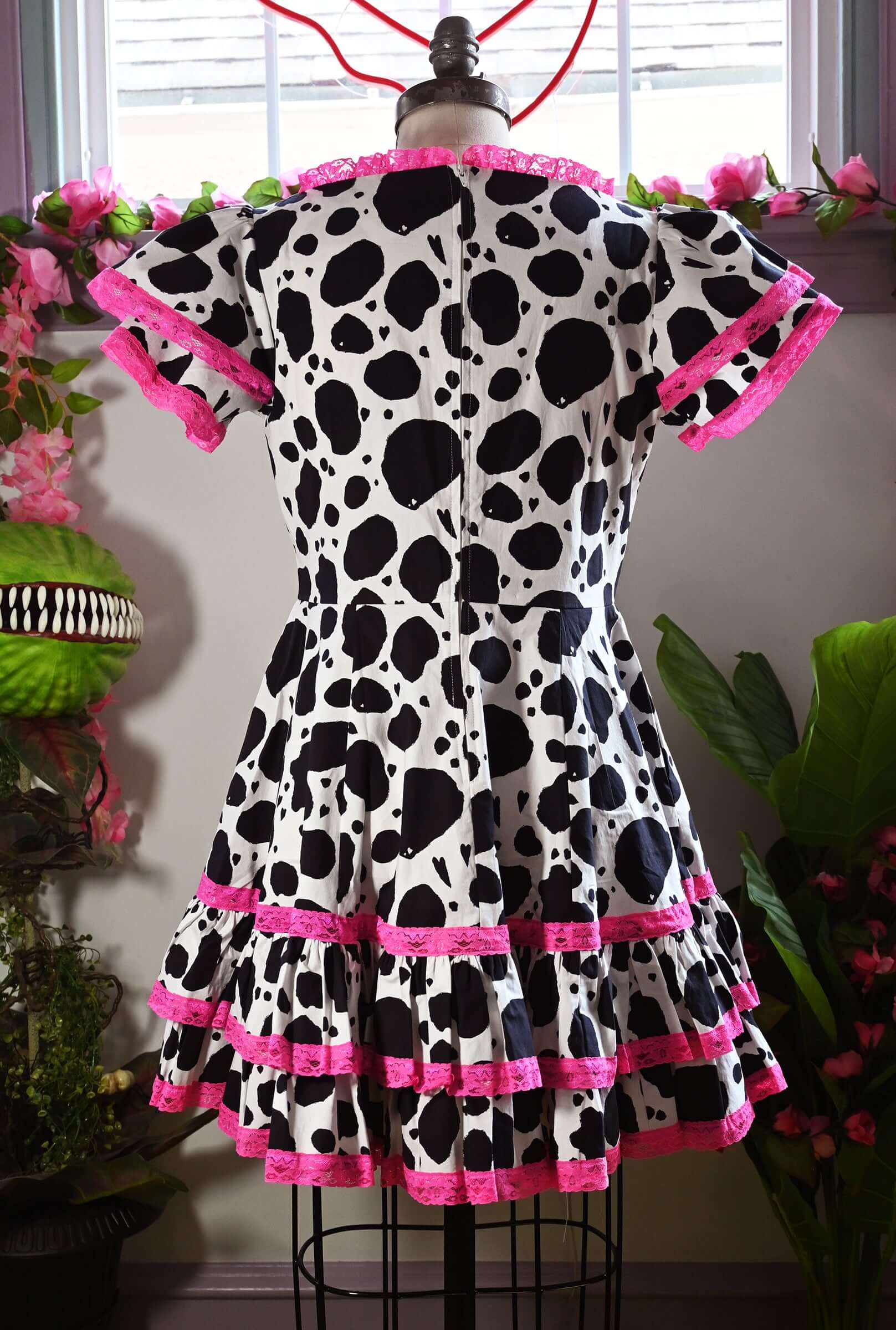 Adelaide Mini Swing dress in Bessie Moo print - Image 3