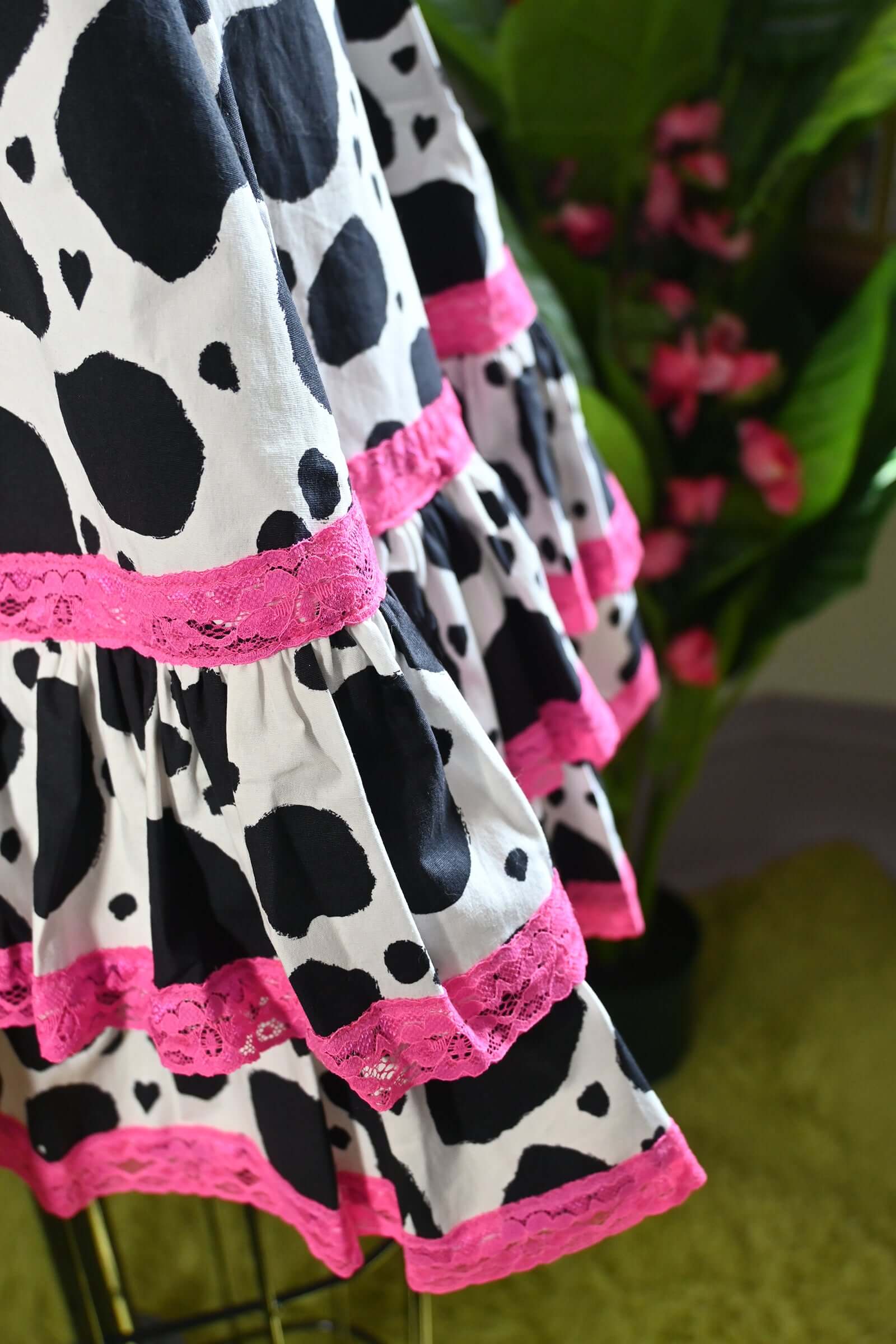 Adelaide Mini Swing dress in Bessie Moo print - Image 7