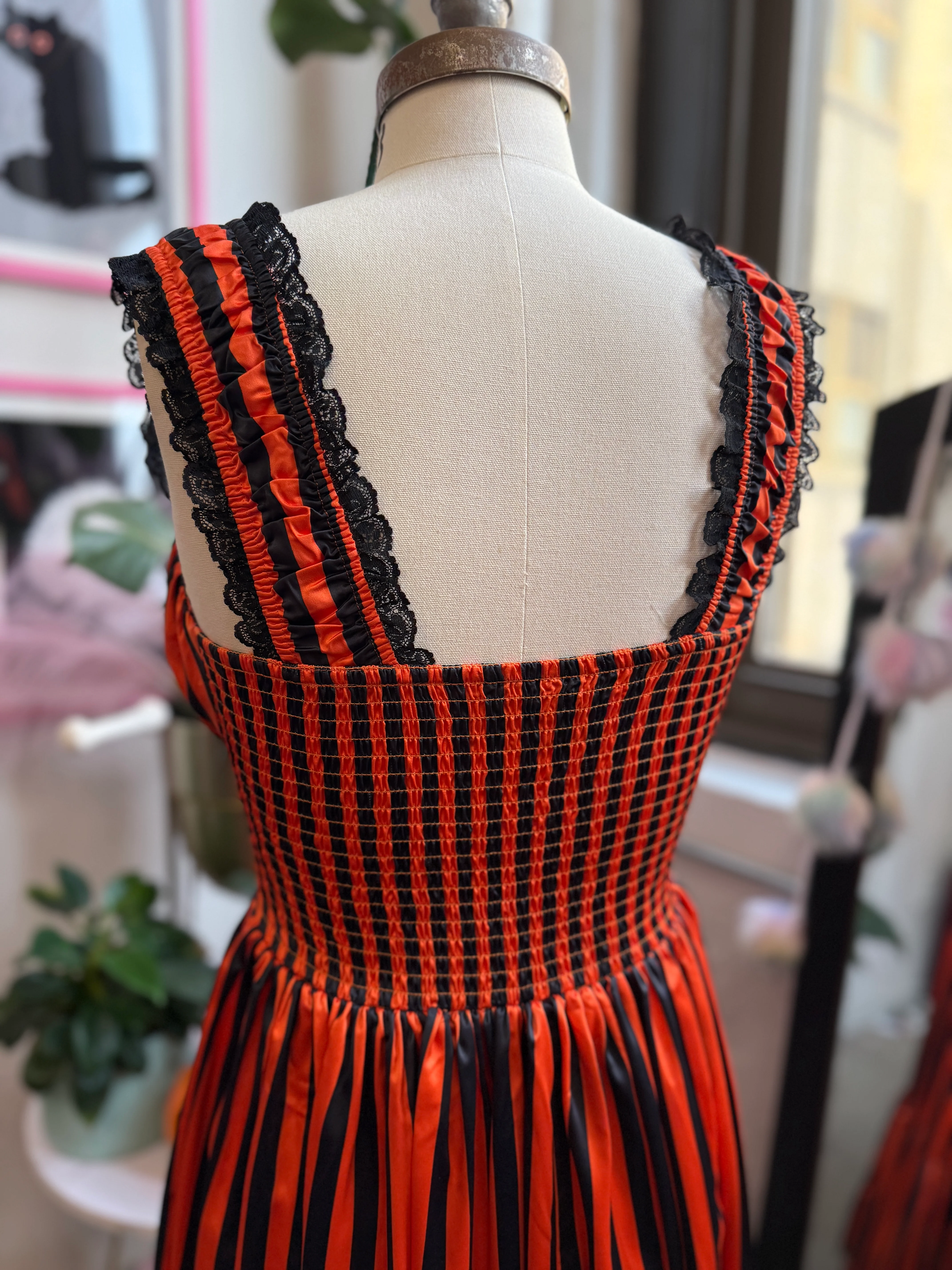 Cosette Maxi Dress in Halloween Stripe - Image 4