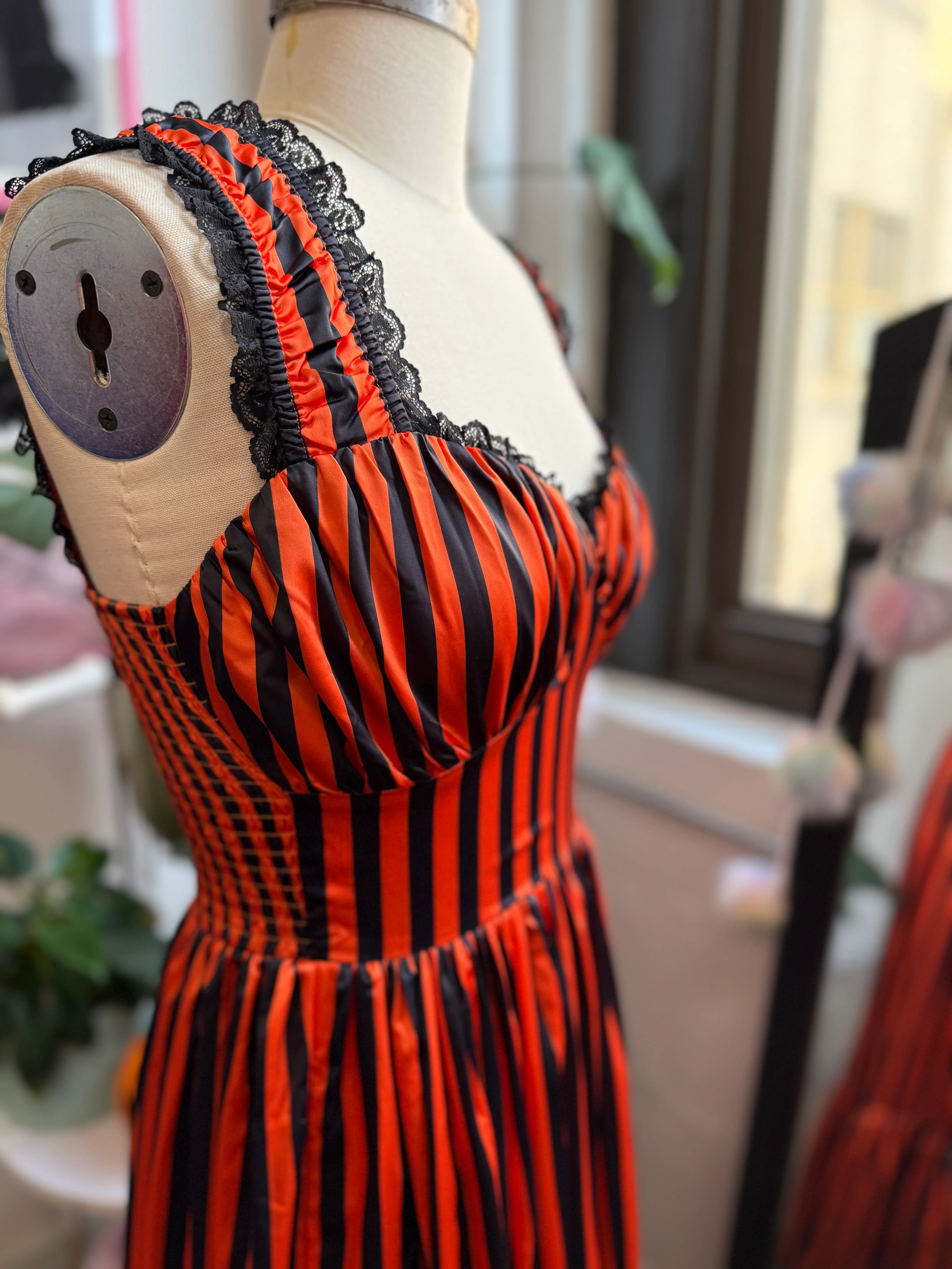 Cosette Maxi Dress in Halloween Stripe - Image 5