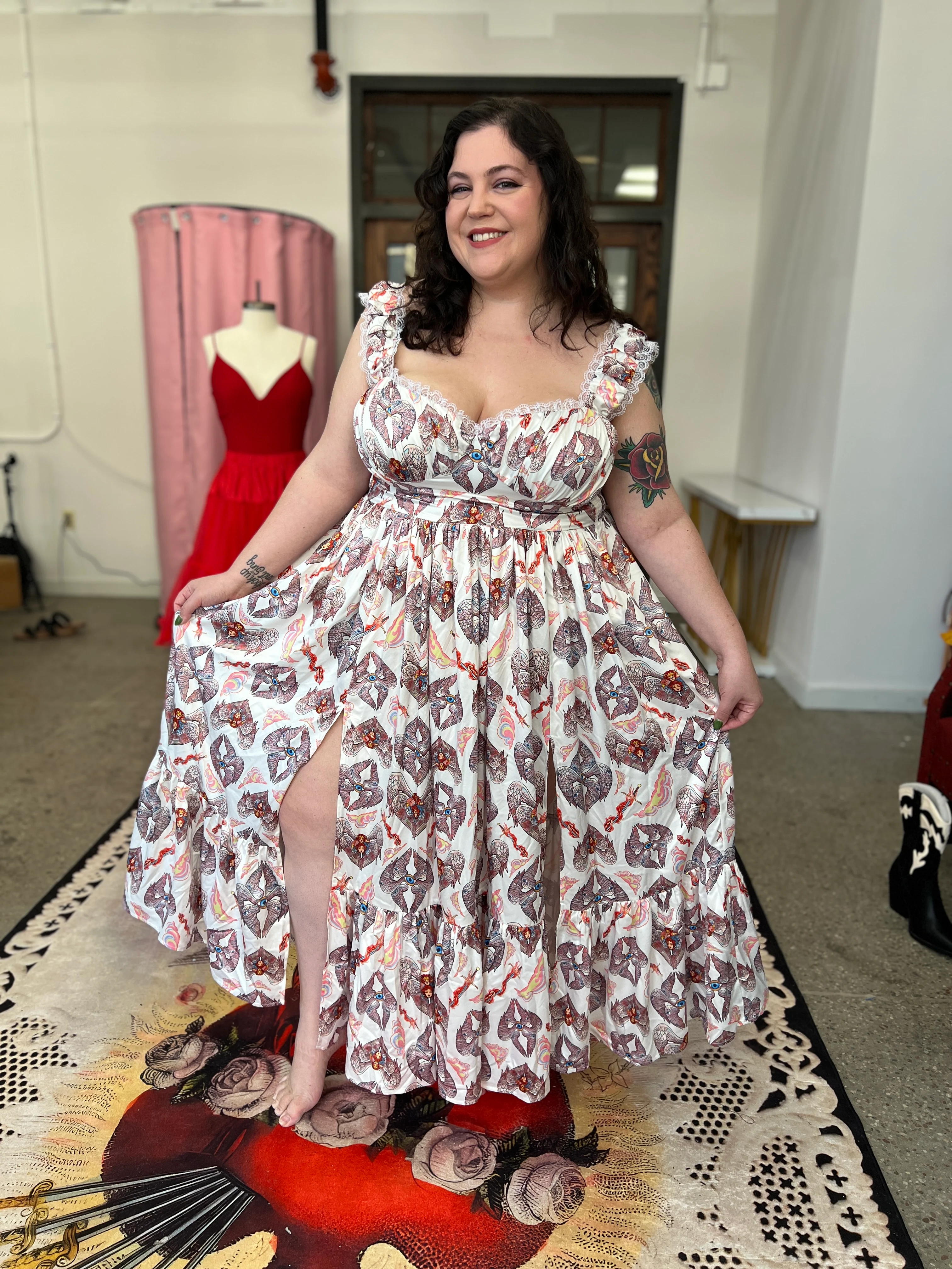 Cosette Maxi Dress in Heavenly Bodies Print - Image 2