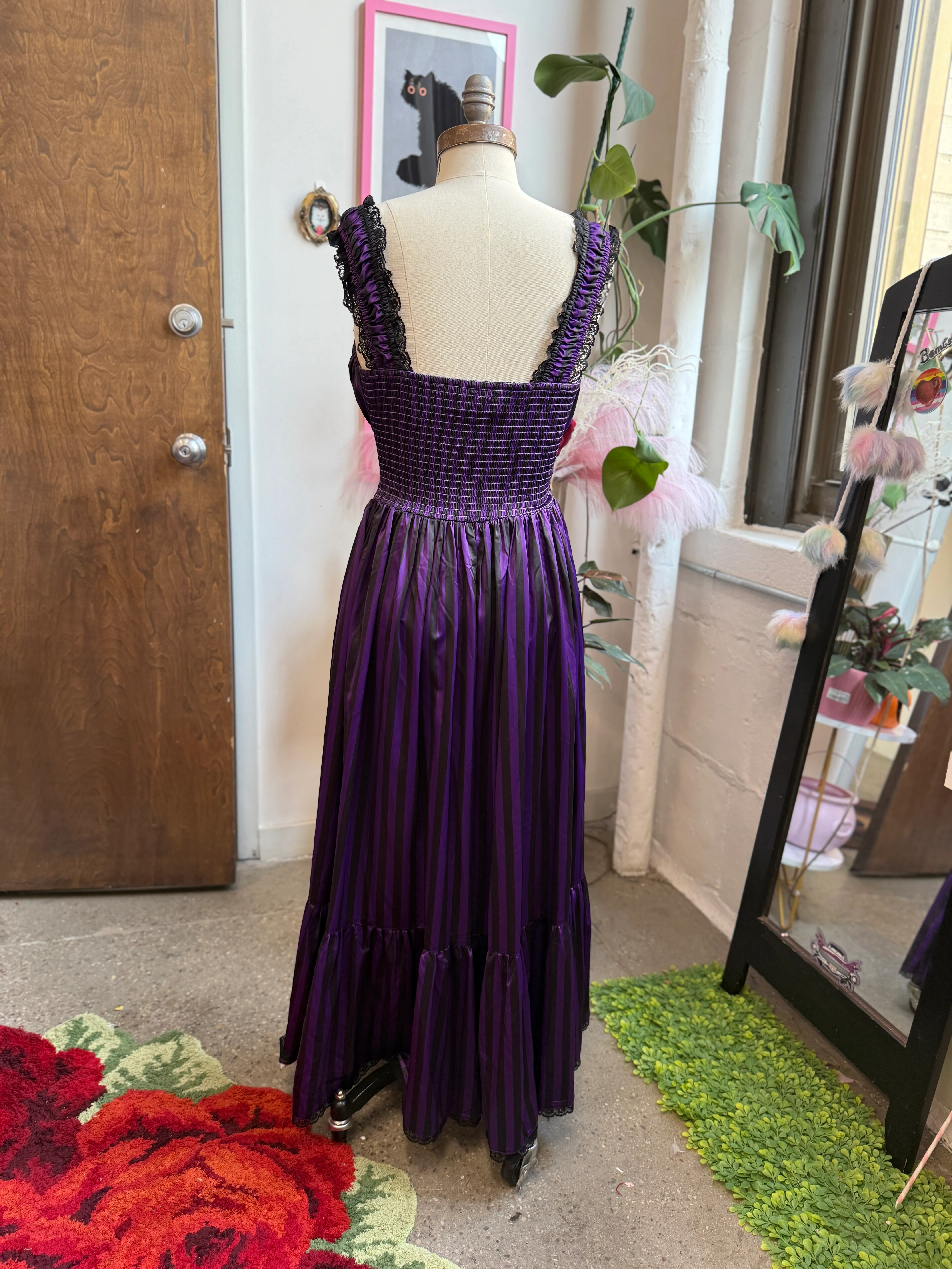 Cosette Maxi Dress in Violet Stripe - Image 4