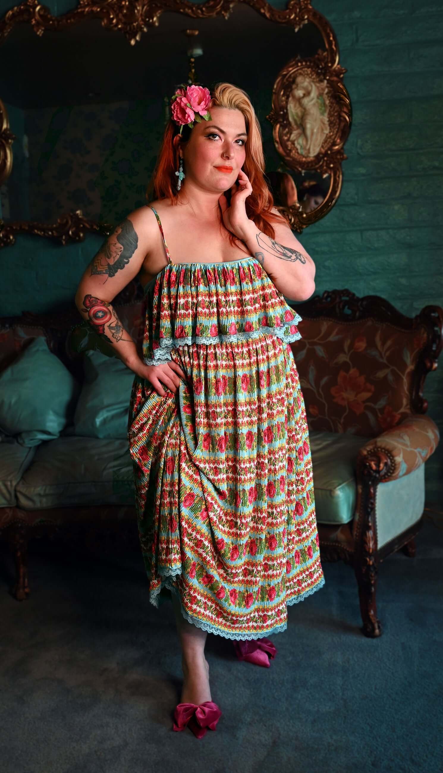 Dolores dress in Cottage Rose print - Image 3
