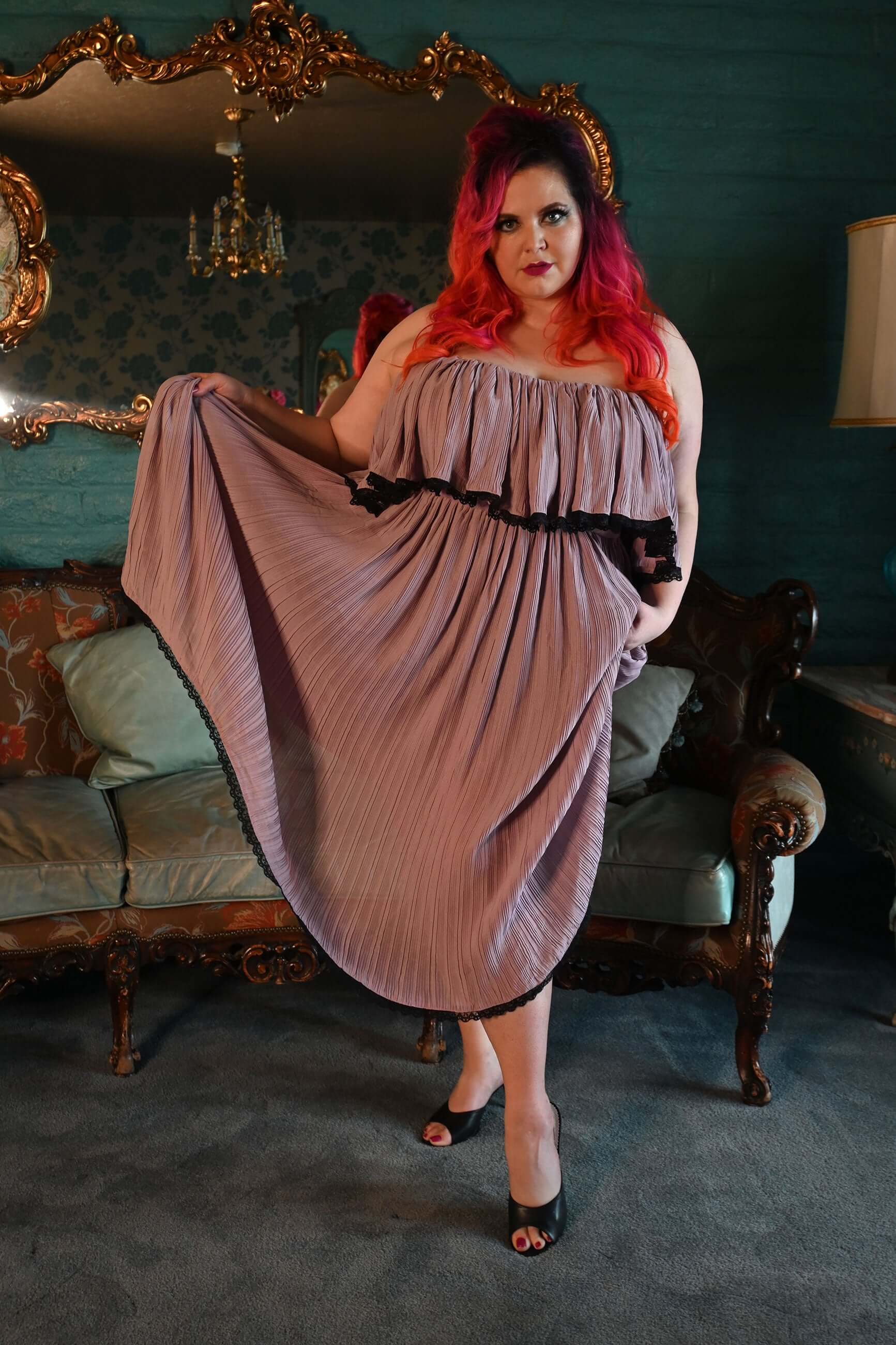 Olivia dress in Dried Lavender - Image 2