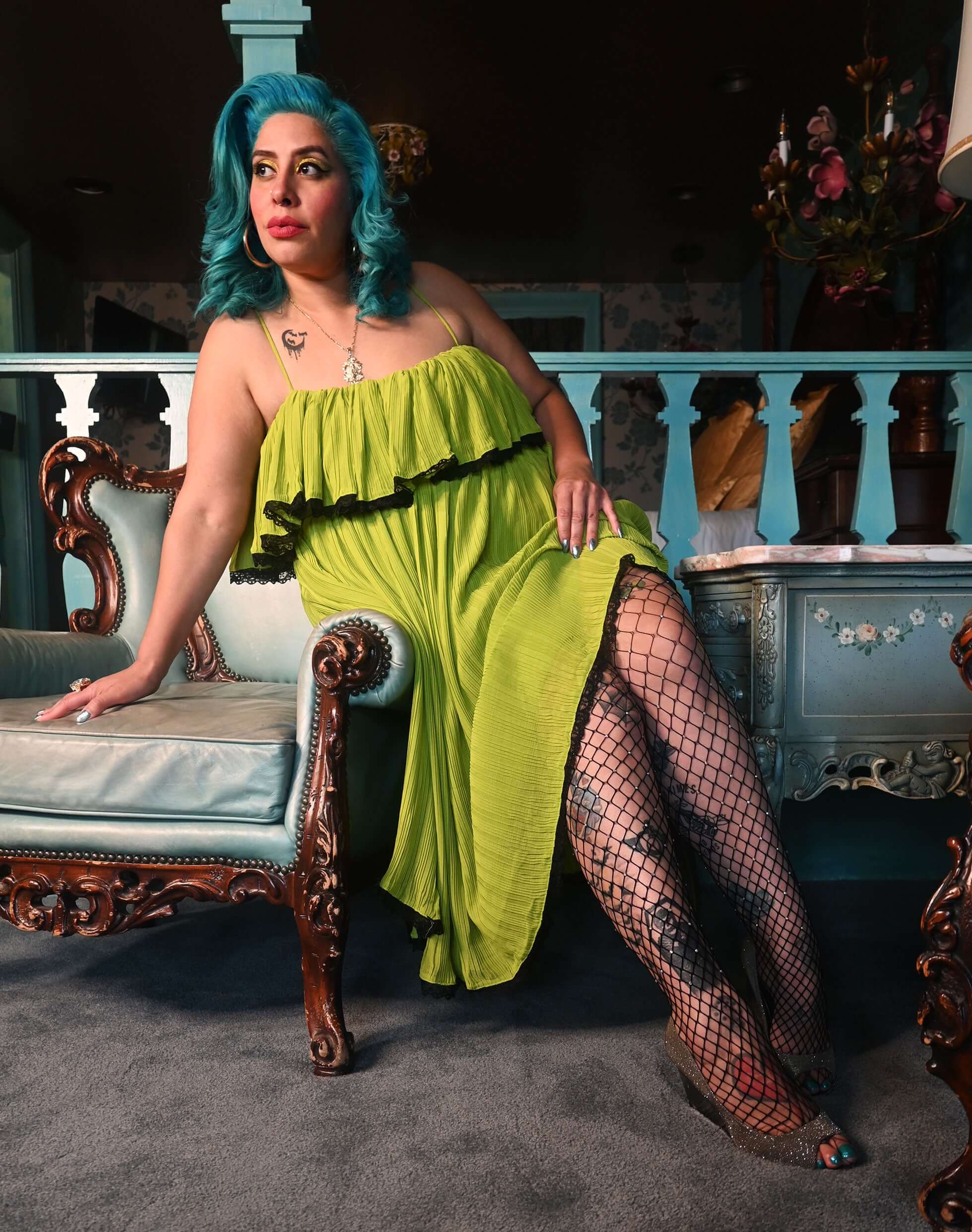 Olivia dress in Uranium Green - Image 4