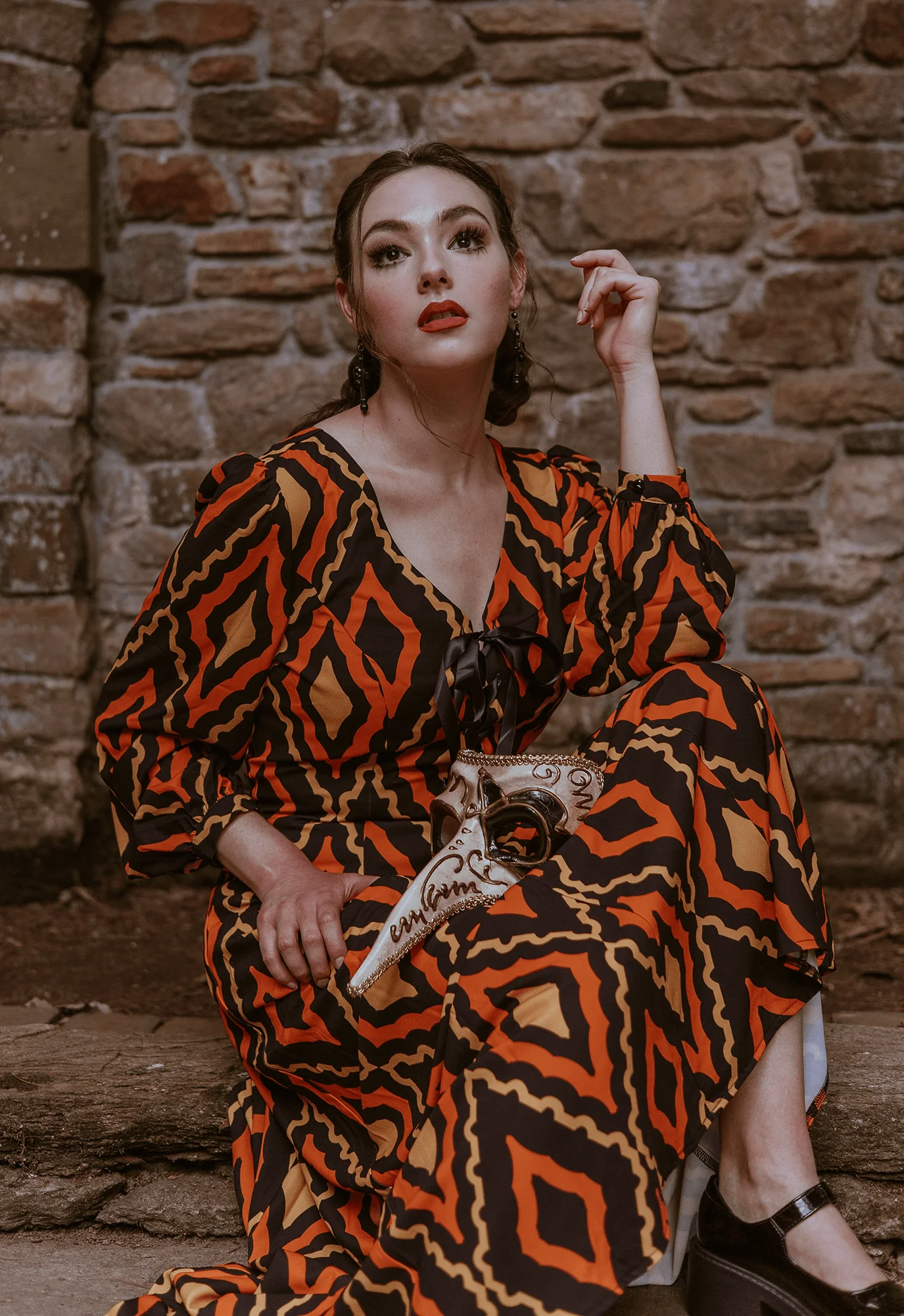 Penny Maxi Dress in Haunted Hotel Print - Image 5