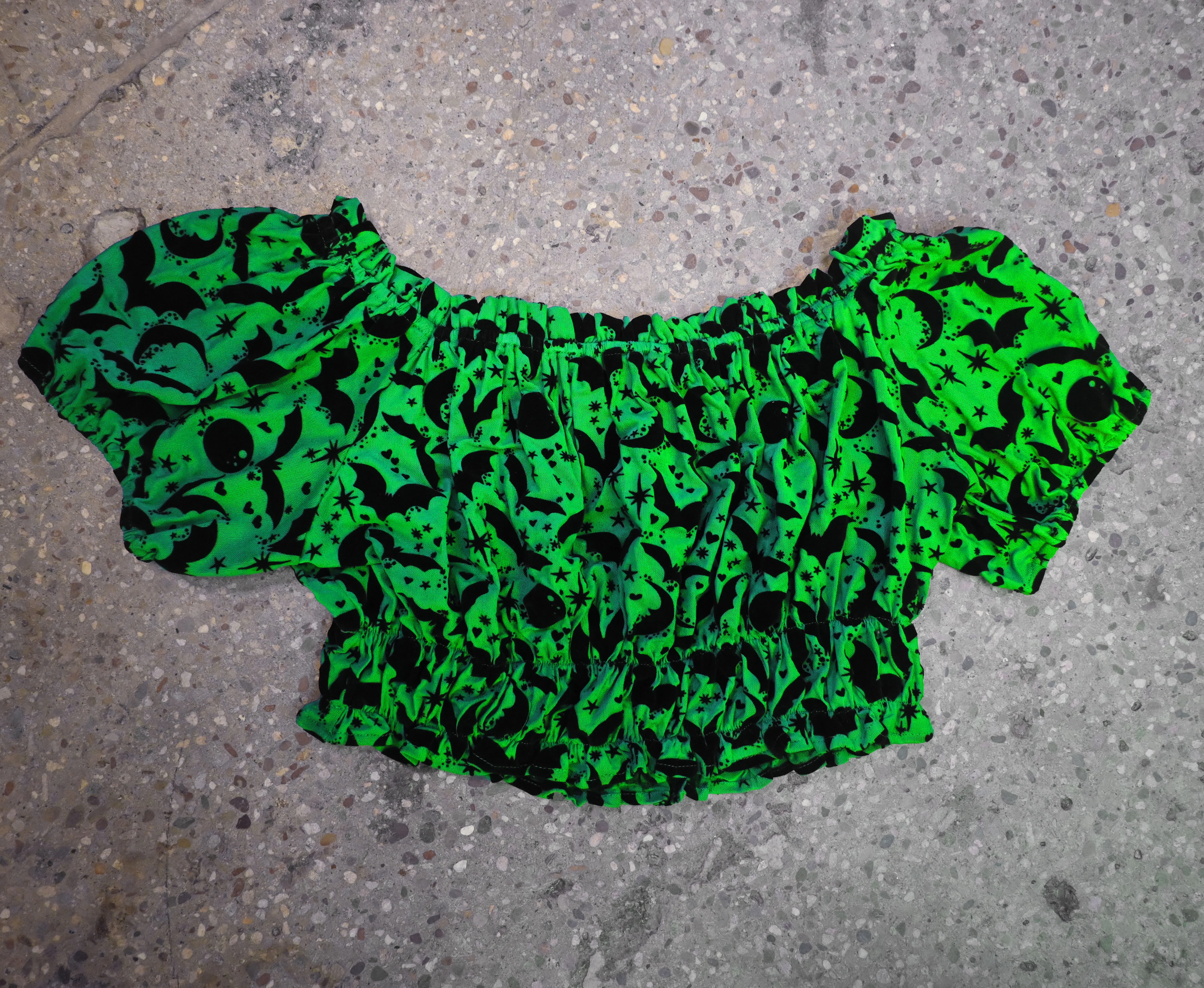 *PRE ORDER* QUEEN OF HALLOWEEN CROPPED MESH CUTIE PIE TOP - Image 7