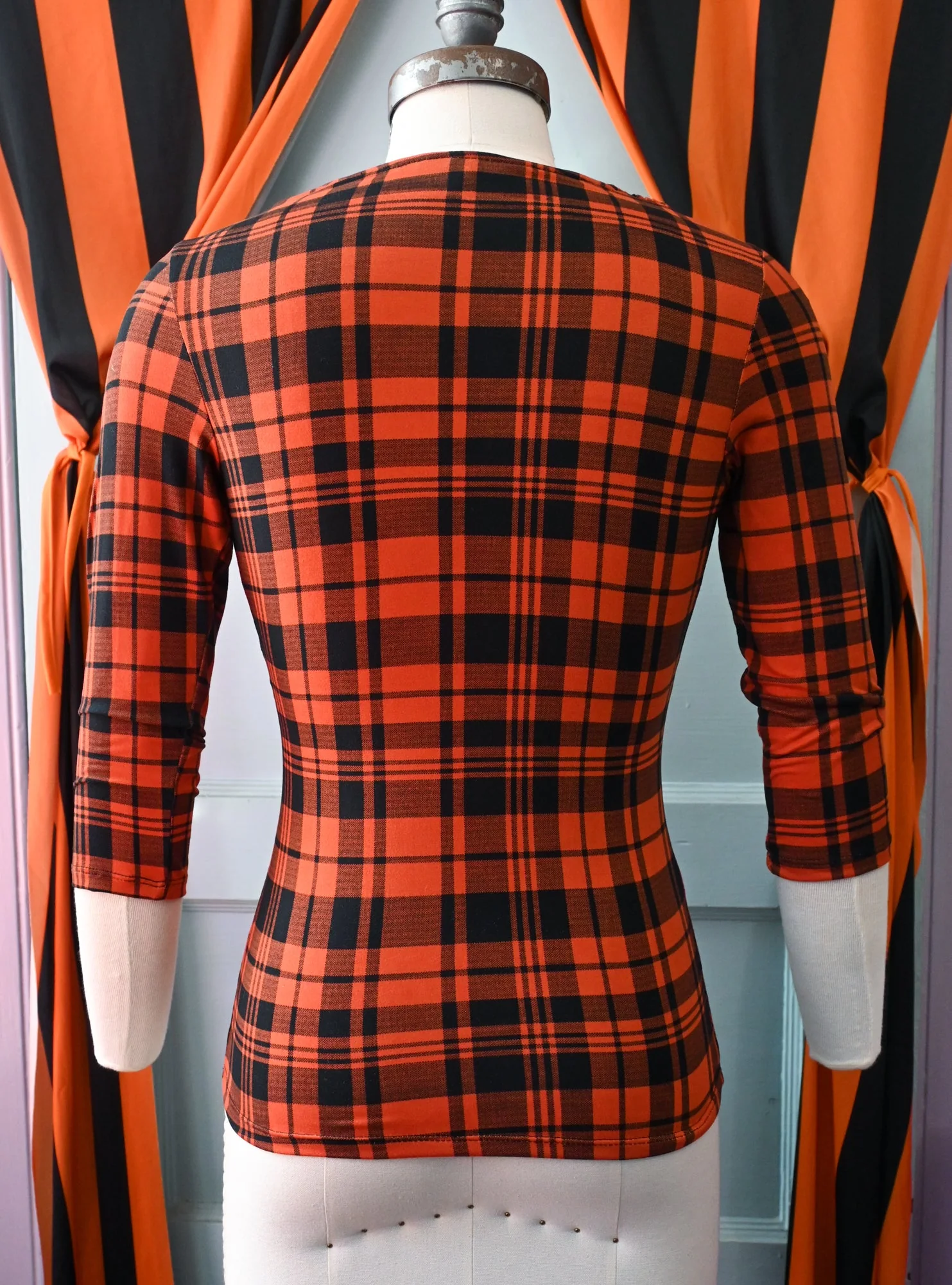 Raquel top in Pumpkin Plaid - Image 5