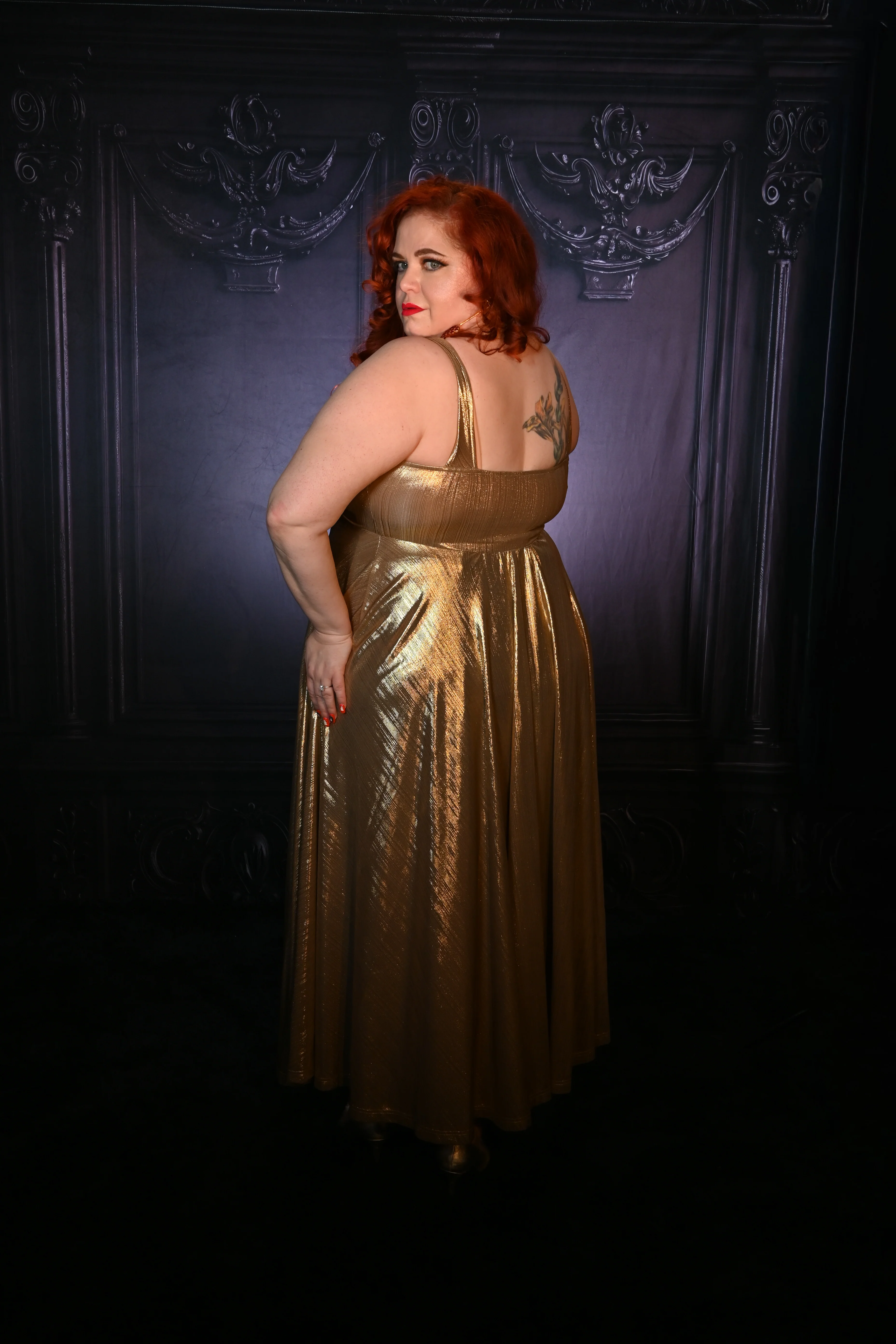 Siren Dress in Liquid Gold - Image 2