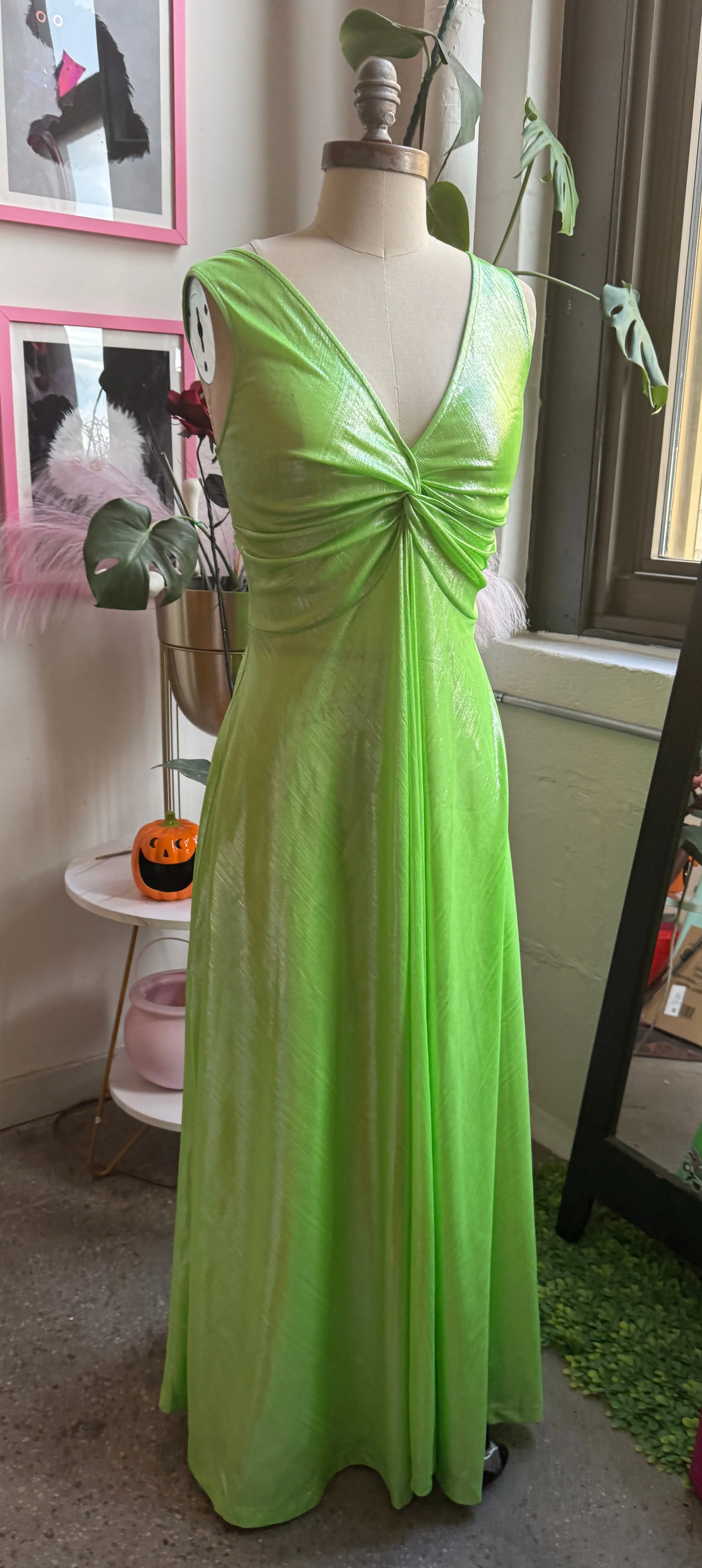 Siren Dress in Slime Queen Green - Image 3