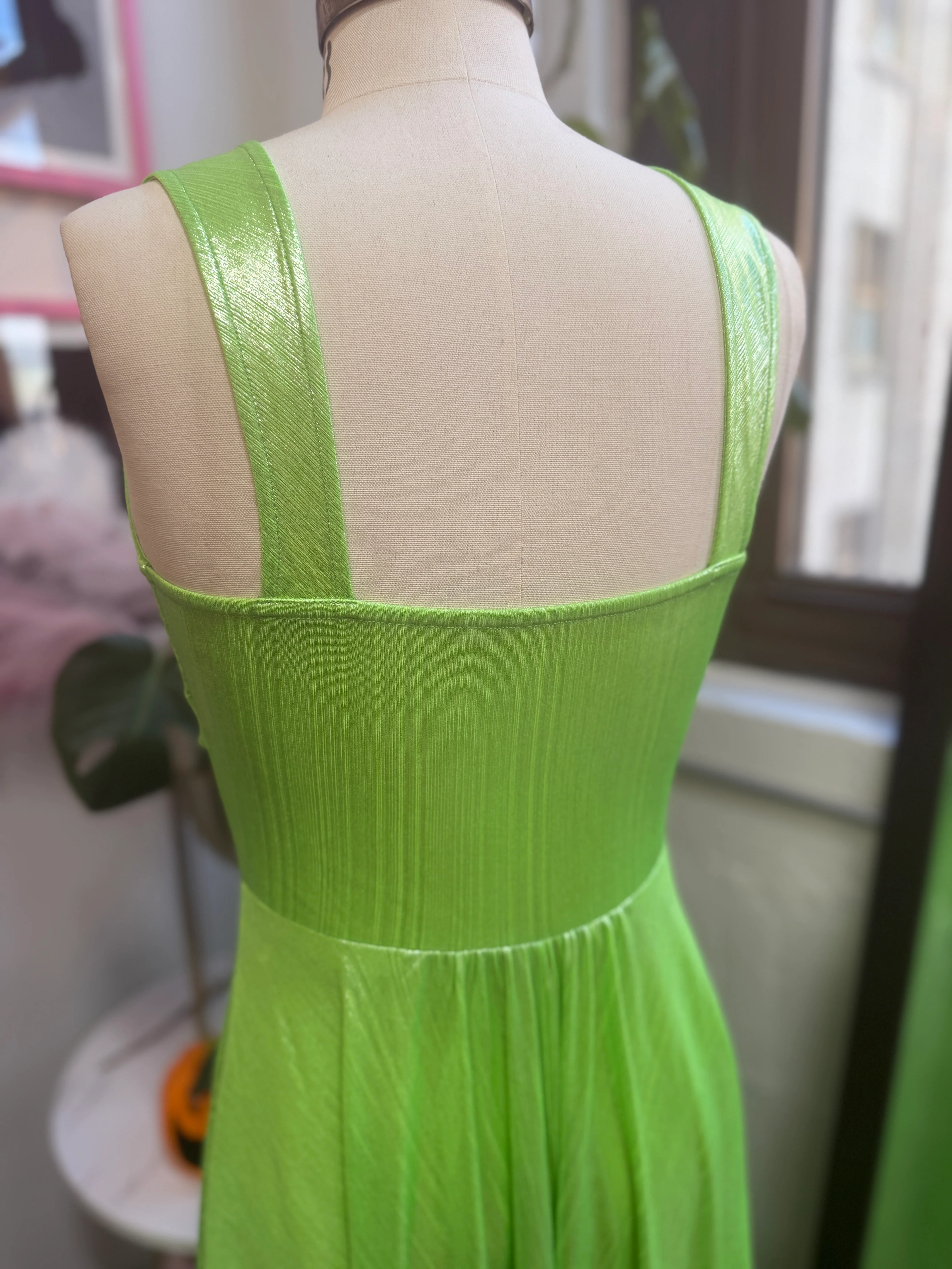 Siren Dress in Slime Queen Green - Image 4