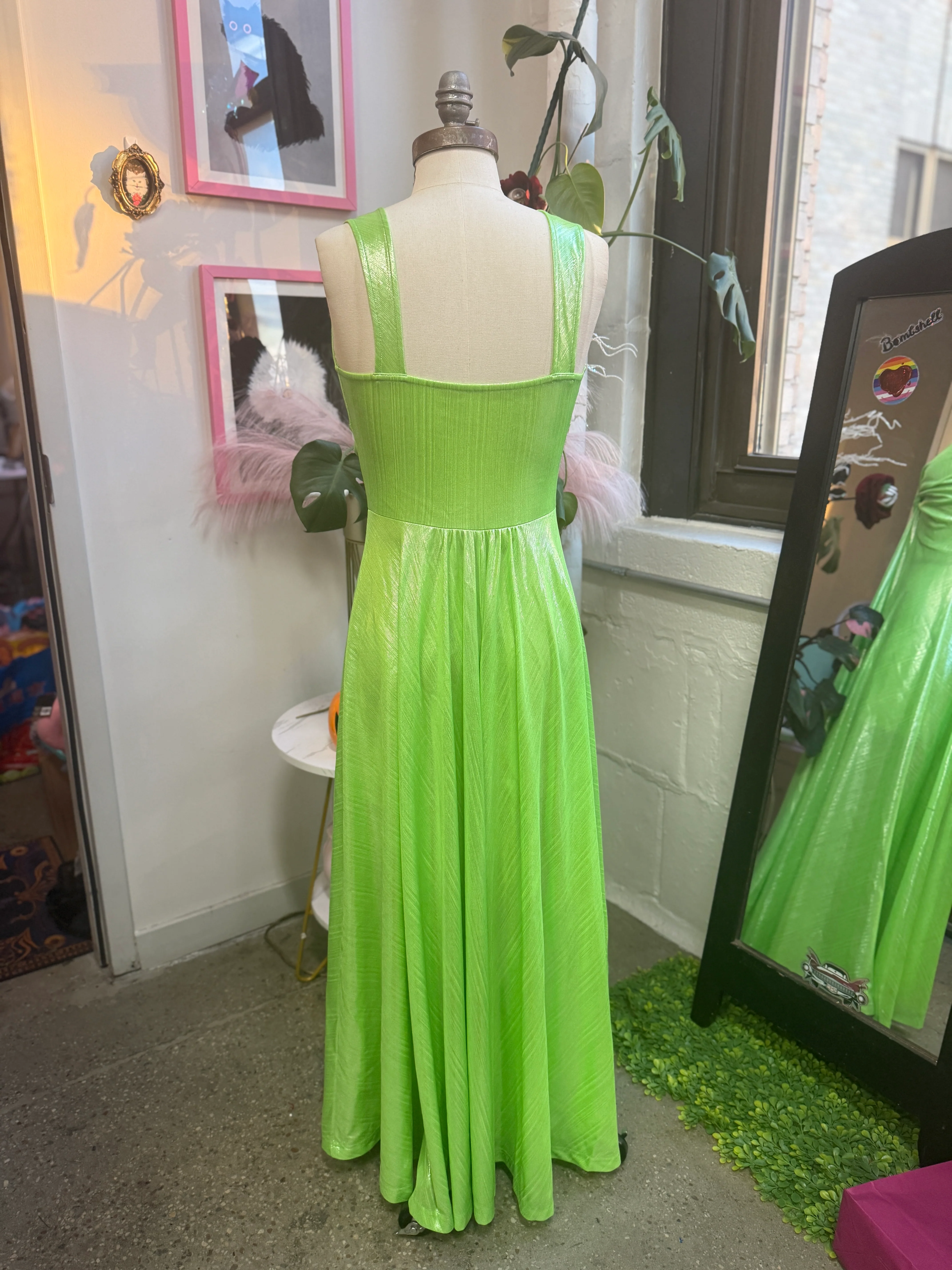 Siren Dress in Slime Queen Green - Image 5