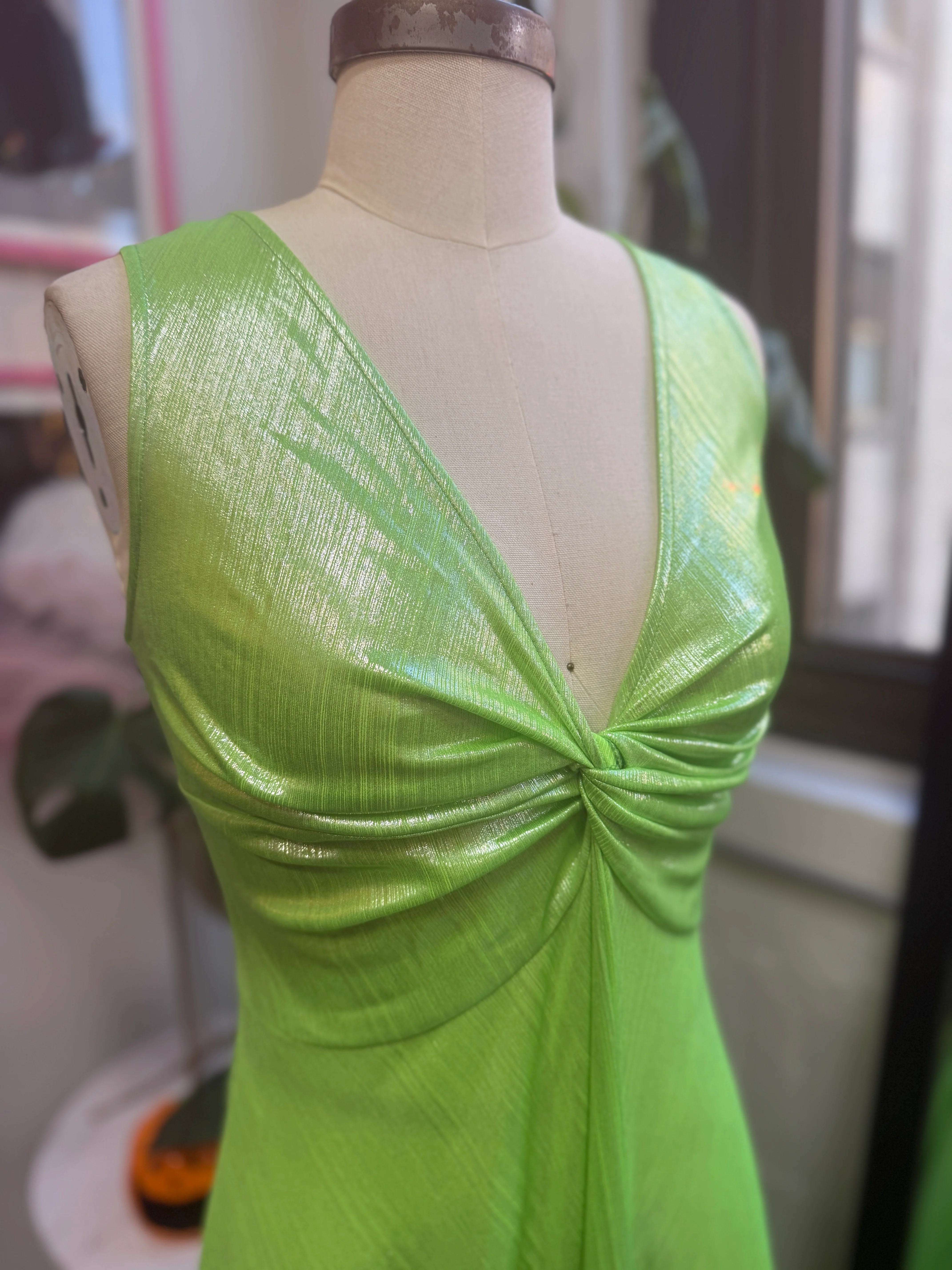 Siren Dress in Slime Queen Green - Image 6