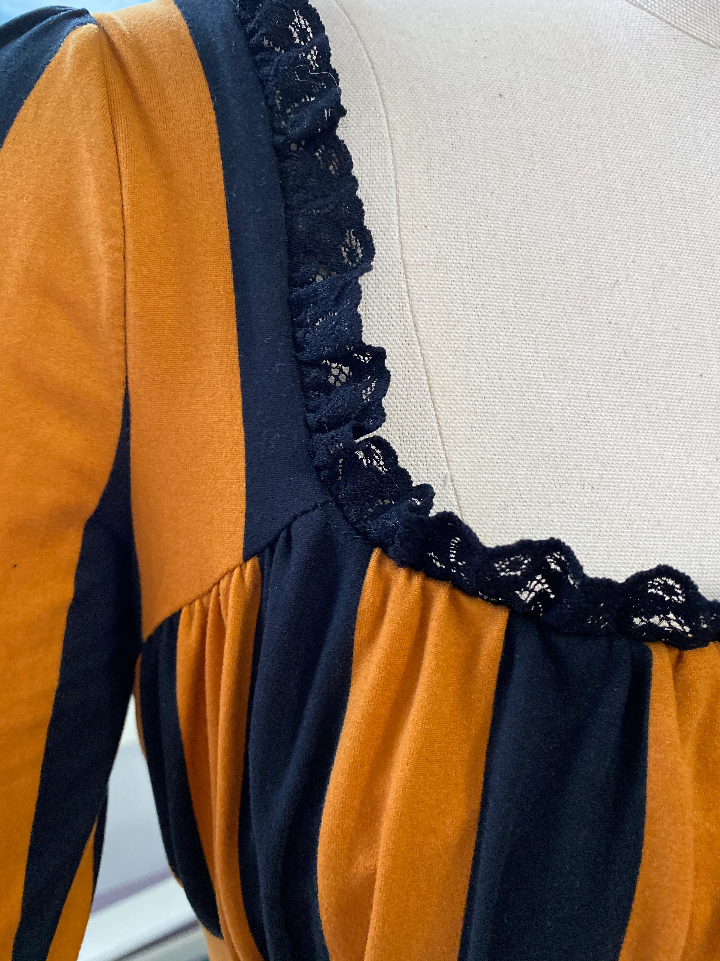 Wednesday Dress in Pumpkin Spice Stripe - Image 4
