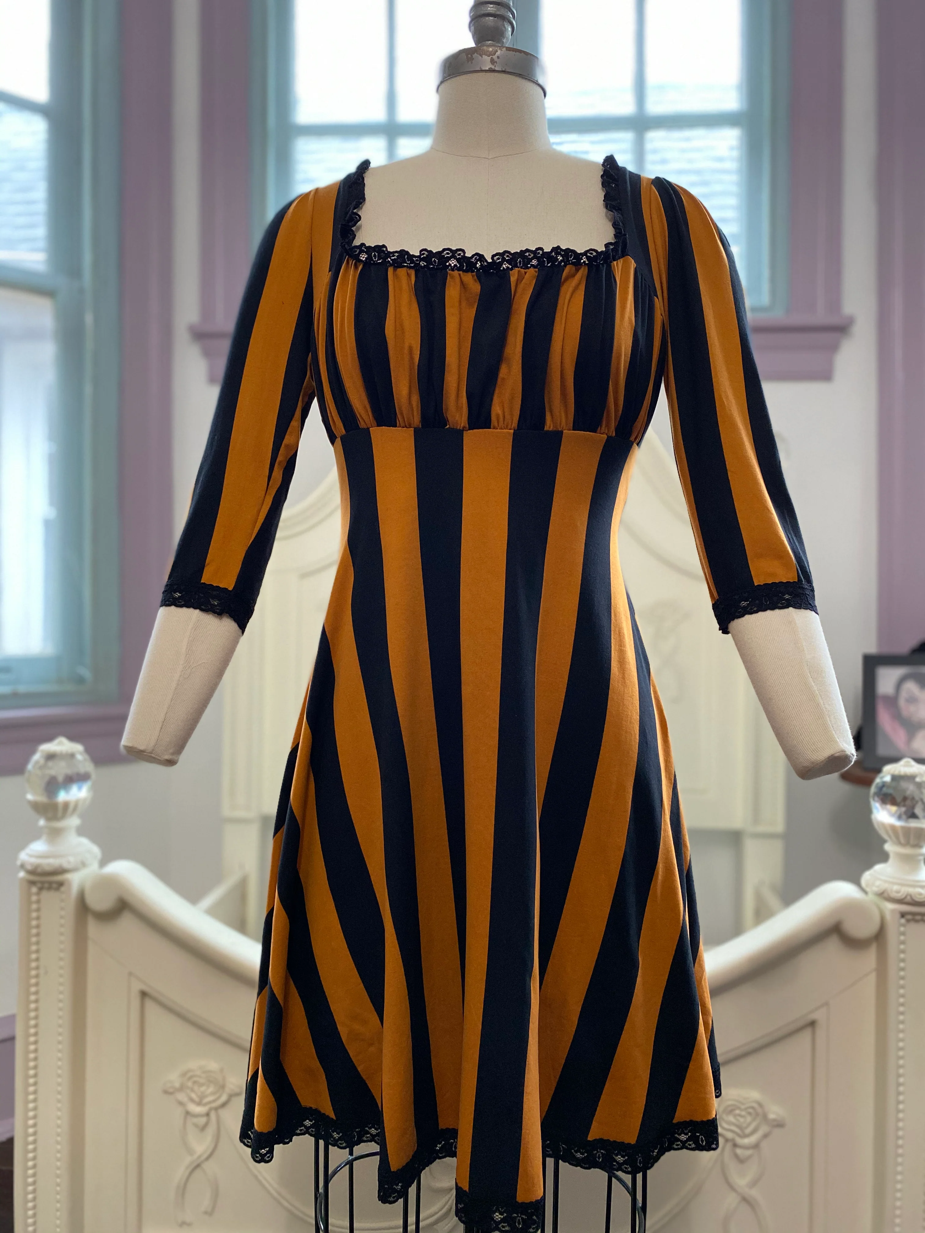 Wednesday Dress in Pumpkin Spice Stripe - Image 5