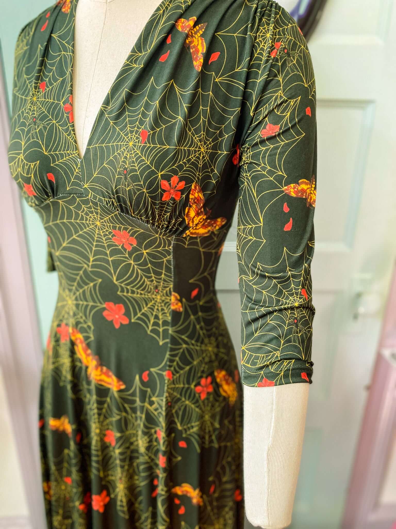 Raquel 3/4 Sleeve Maxi dress in Clarice Print - Image 3