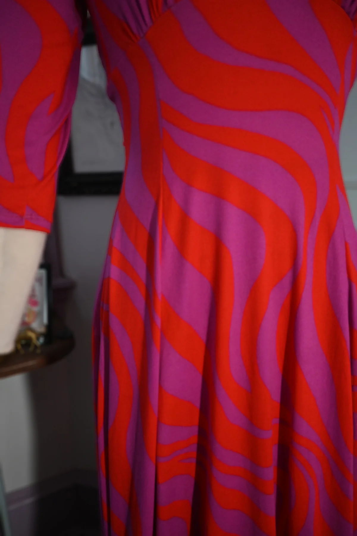 Raquel 3/4 Sleeve Paint Swirl  Maxi dress - Image 6