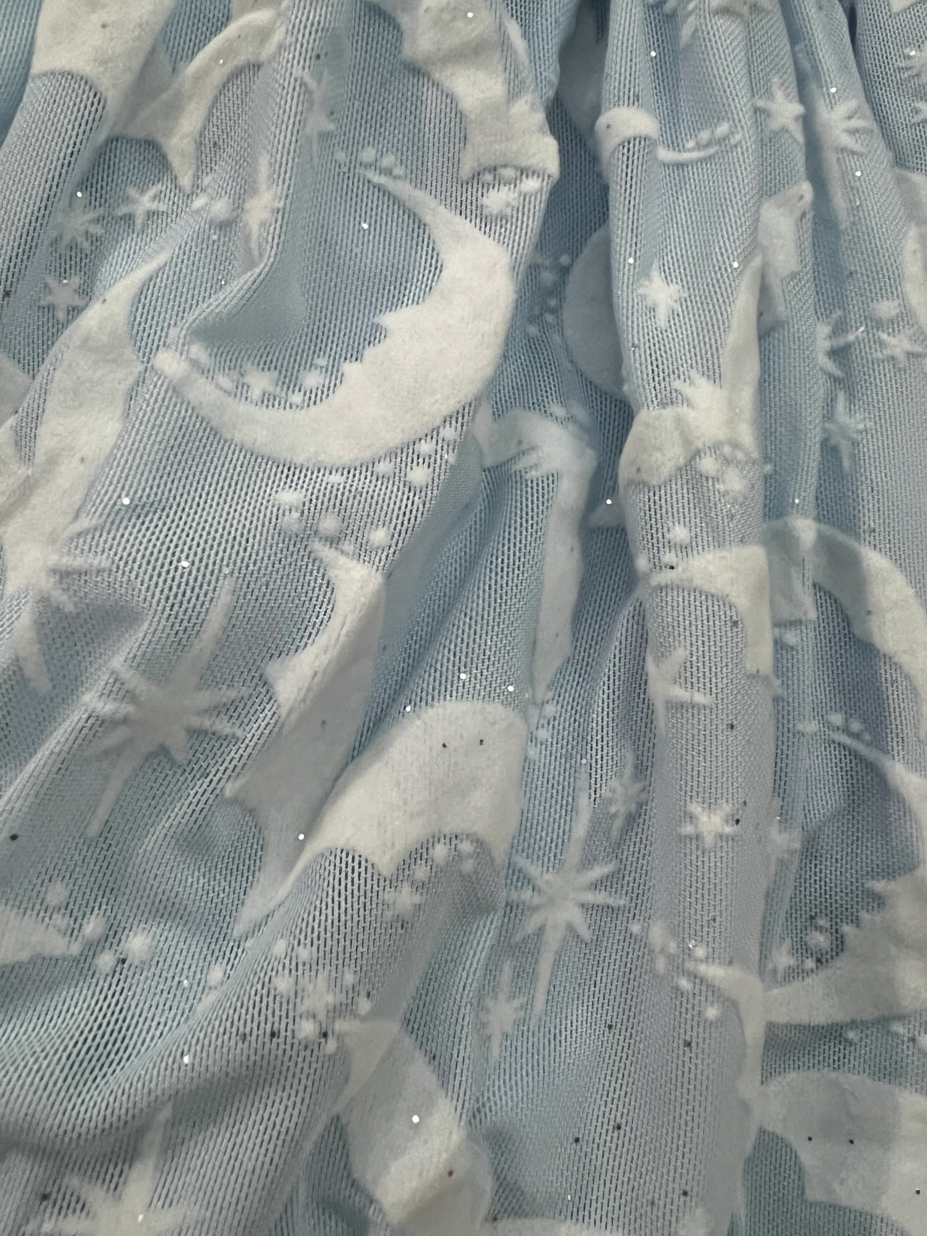 Raven Dress in Ice Queen of Halloween Flocked Sparkle Mesh - Image 3