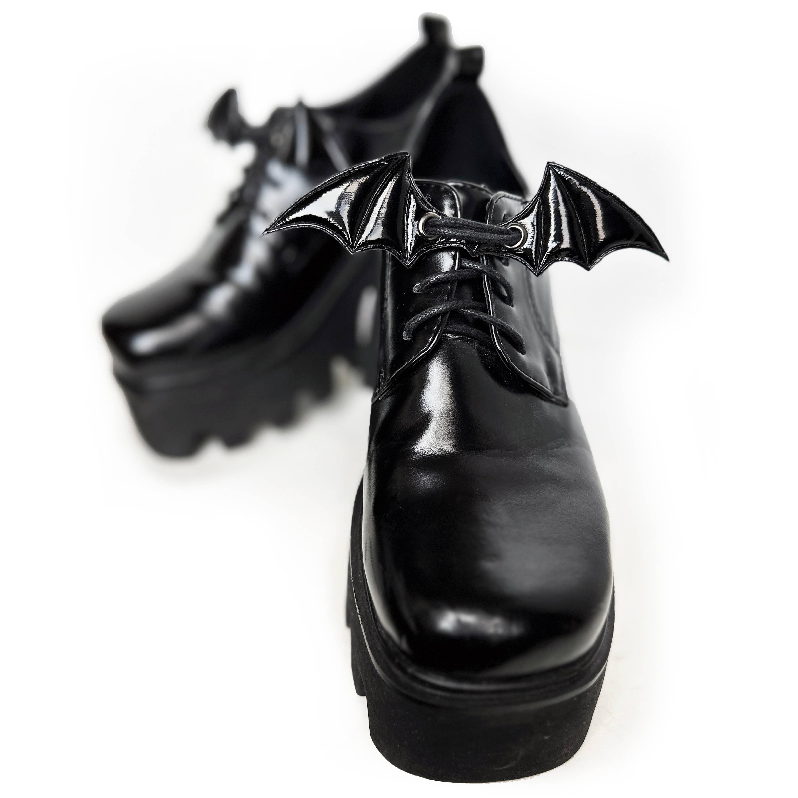Skate & Shoe Bat Wing Lace Charms: Black by Espi Lane - Image 3