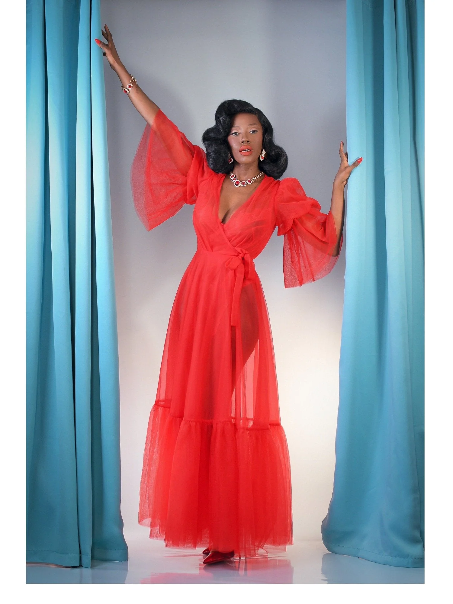 Timeless Temptress Tulle Robe Dress By Elle Rebel - Image 10