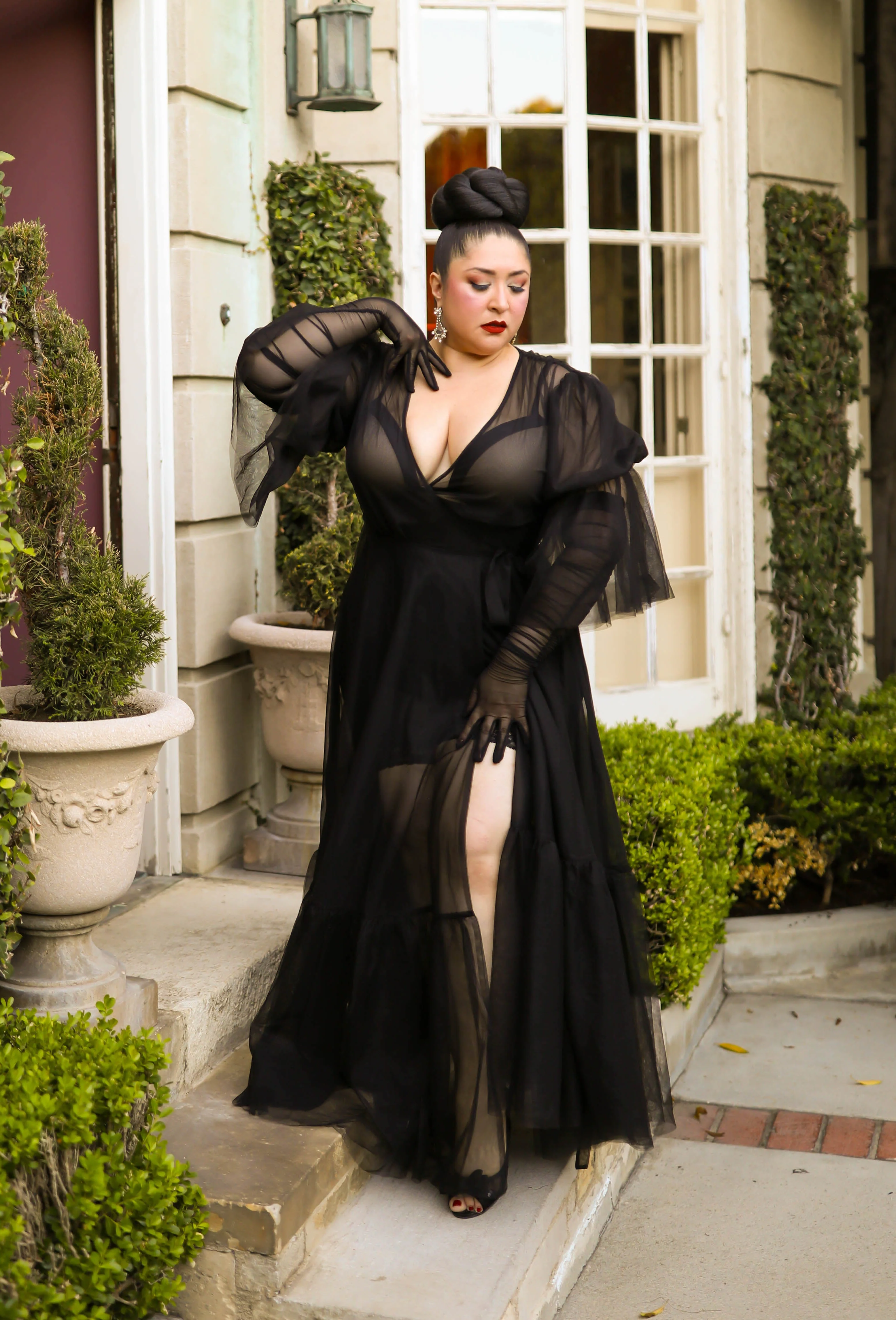 Timeless Temptress Tulle Robe Dress By Elle Rebel - Image 11